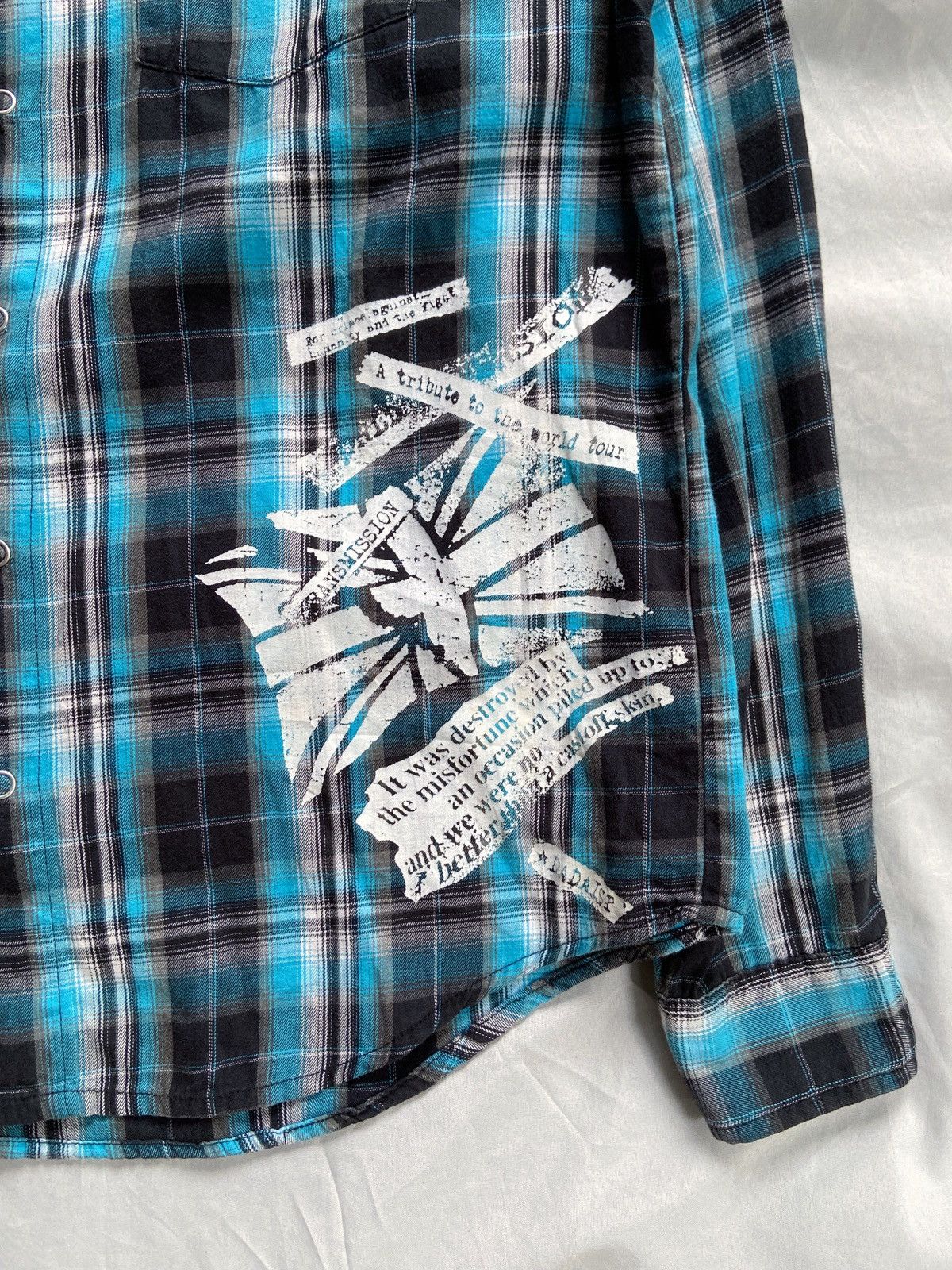Isamu Katayama Backlash DADAIST PUNK PLAID BUTTON DOWN SHIRT Size US L / EU 52-54 / 3 - 4 Thumbnail