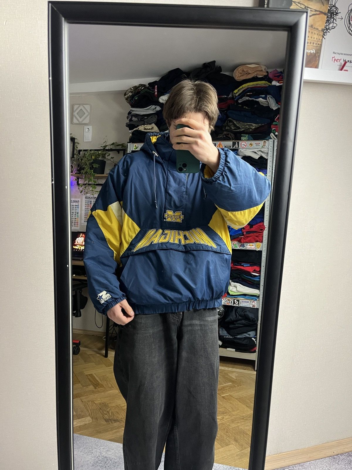 Starter Vintage NCAA Starter Michigan Wolverines Jacket 90’s Rare Size US L / EU 52-54 / 3 - 2 Thumbnail