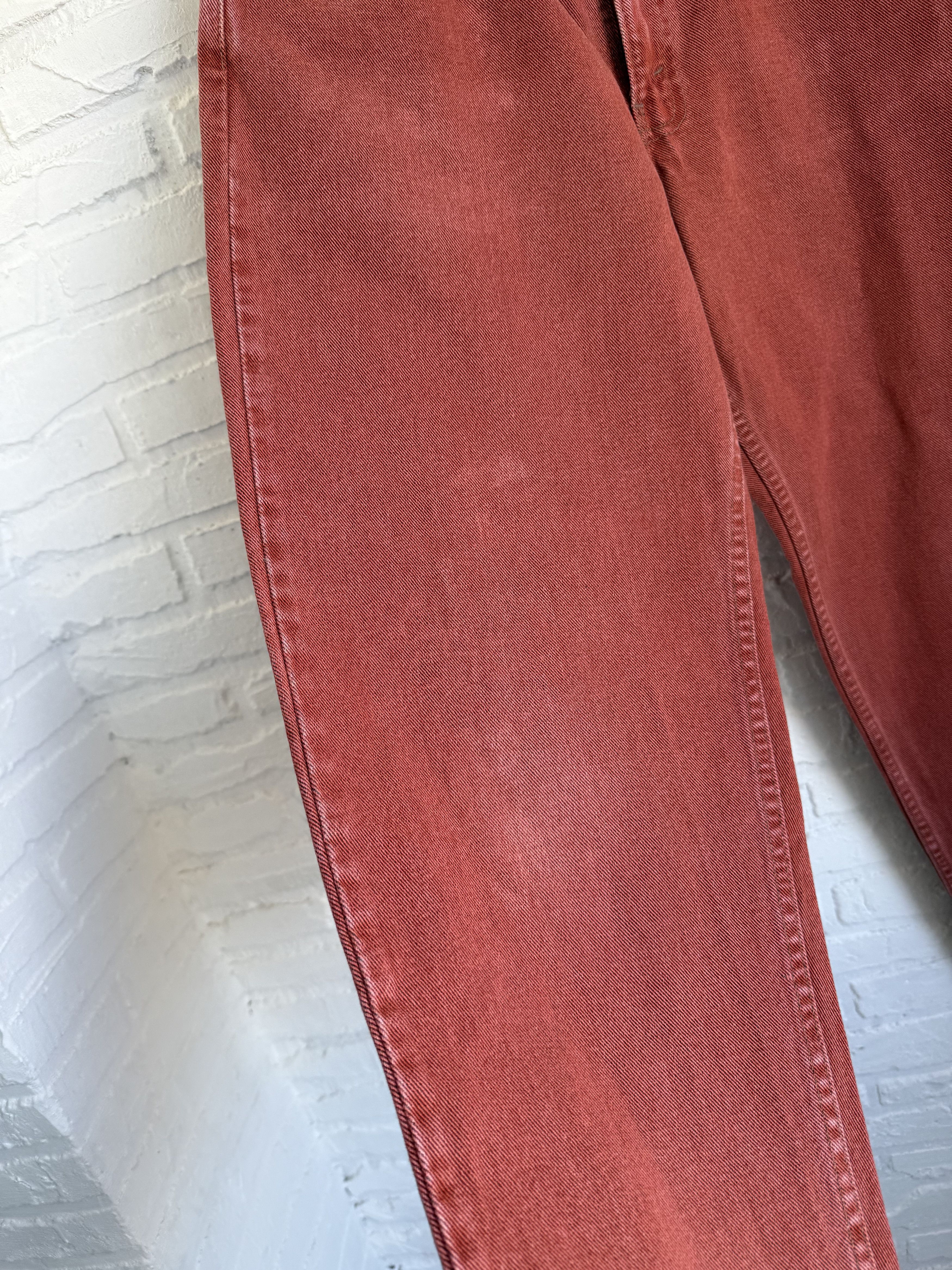 Levi's RARE Vintage 80s Levi's loose jeans terracotta Size US 31 - 8 Thumbnail