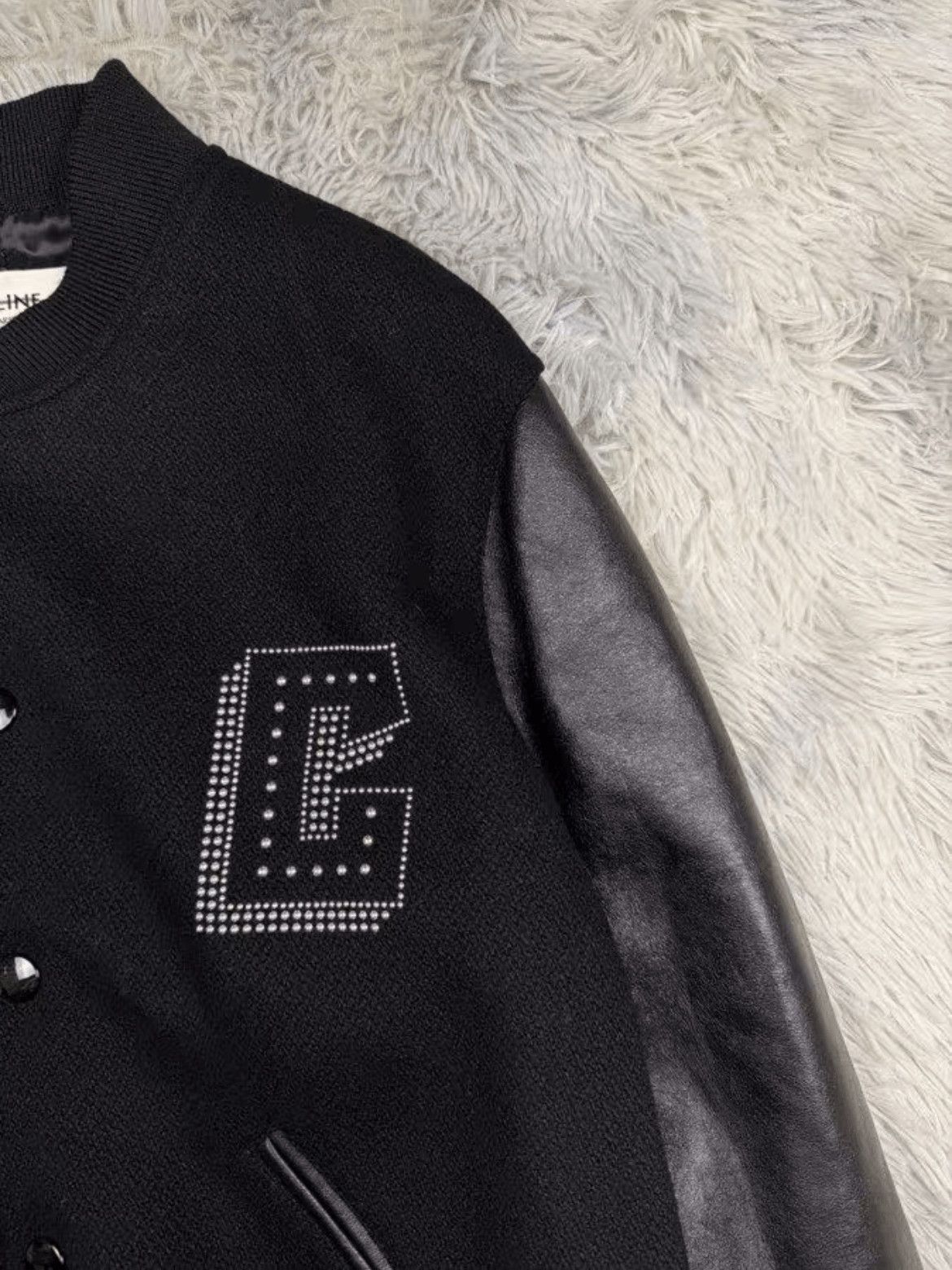 Celine Celine Sz 46 Celine Logo Rivet Leather Sleeves Jacket-2506 Size US S / EU 44-46 / 1 - 3 Thumbnail
