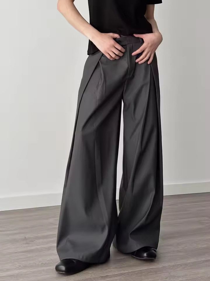 Vintage Wide Leg Dress Pants, Pleated Formal Trousers Size US 30 / EU 46 - 6 Thumbnail