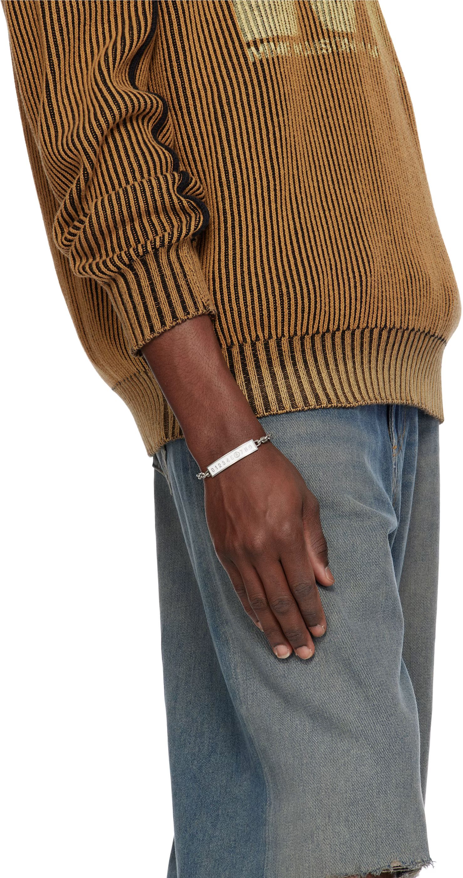MM6 × Maison Margiela MM6 Maison Margiela Silver & White Numeric Bracelet Size ONE SIZE - 3 Thumbnail