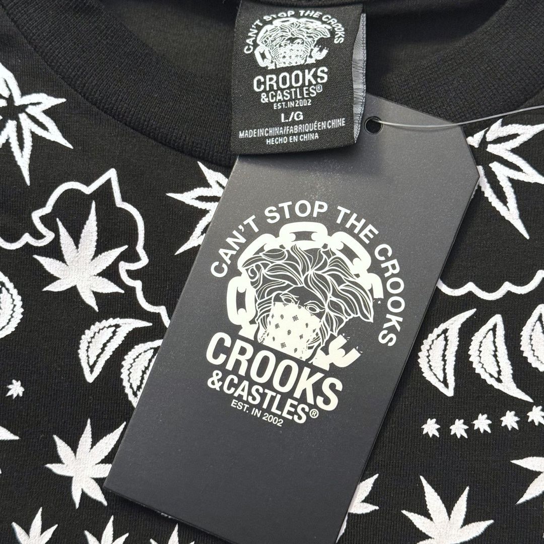 Crooks & Castles Crooks & Castles Death Row Records Paisley Black Tee Size L Size US L / EU 52-54 / 3 - 3 Thumbnail