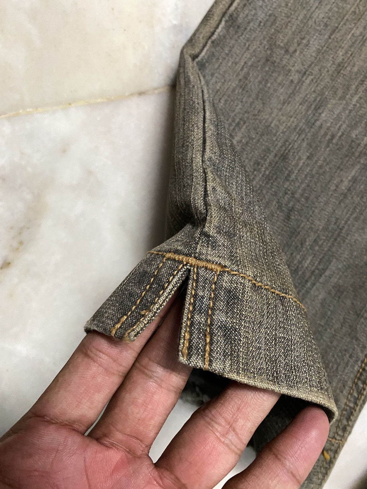 If Six Was Nine 💥Flare💥Vintage 90s Buona Rusty Mudwash Distress jean Japan Size US 30 / EU 46 - 8 Thumbnail