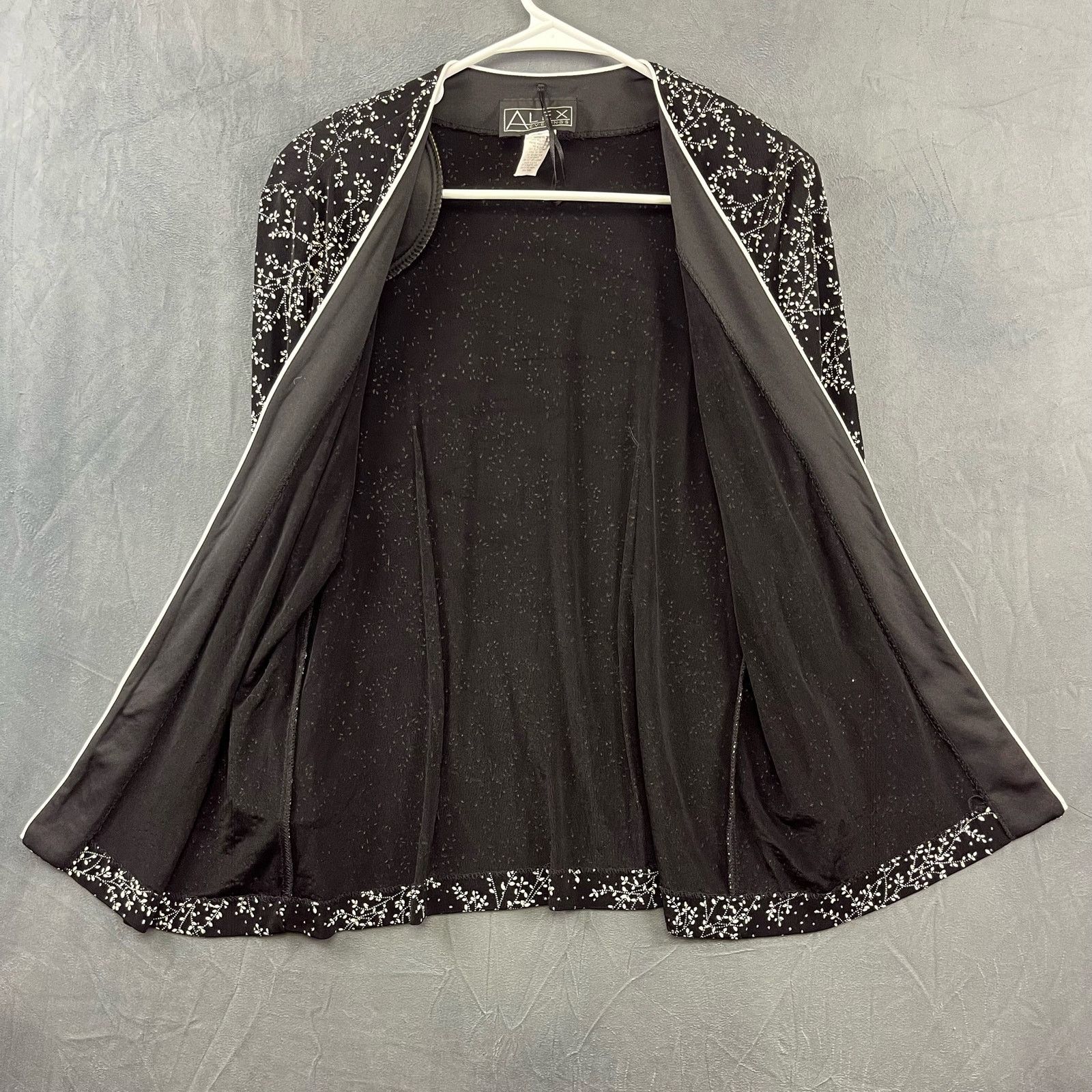 Alex Evenings Alex Evenings Glittery Embroidered Satin Trim Jacket Large Size L / US 10 / IT 46 - 4 Thumbnail