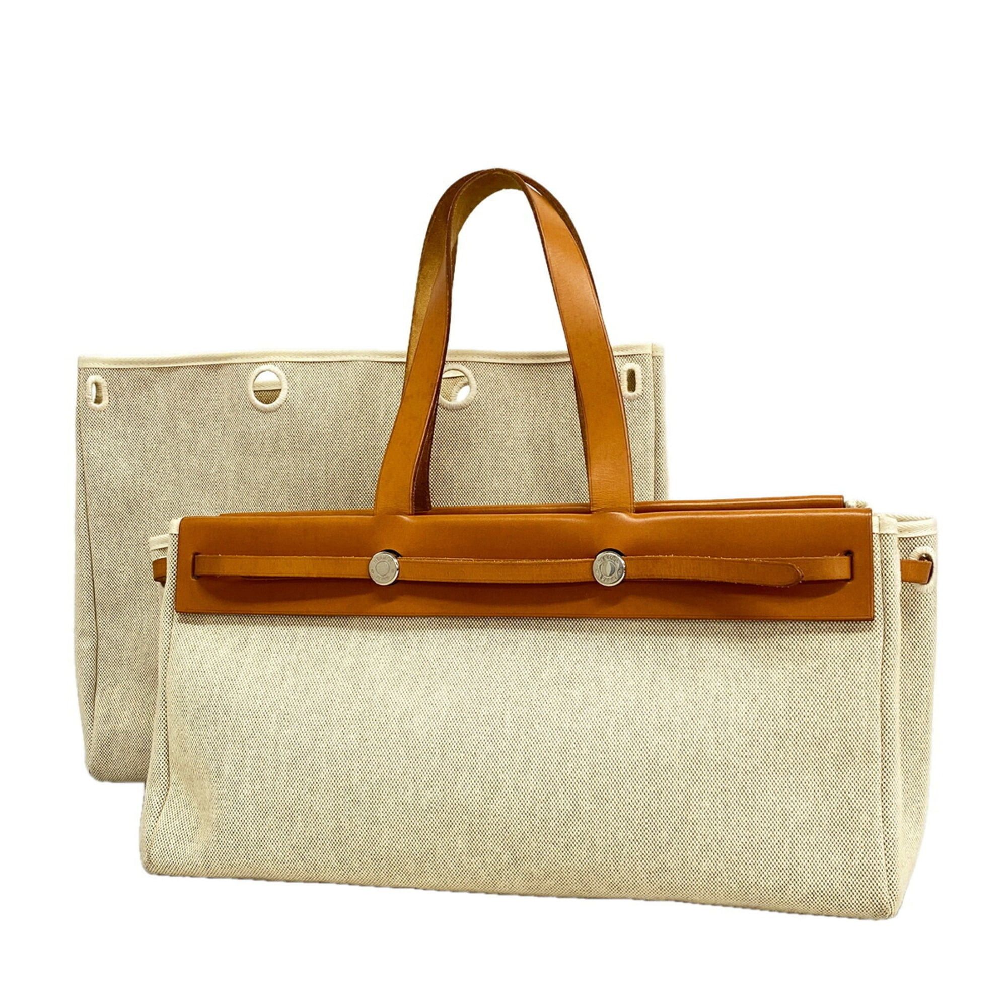 Hermes Hermes Bag/Tote Bag Herbag Cabas Toile H Natural □F Stamp Women's Size ONE SIZE - 1 Thumbnail