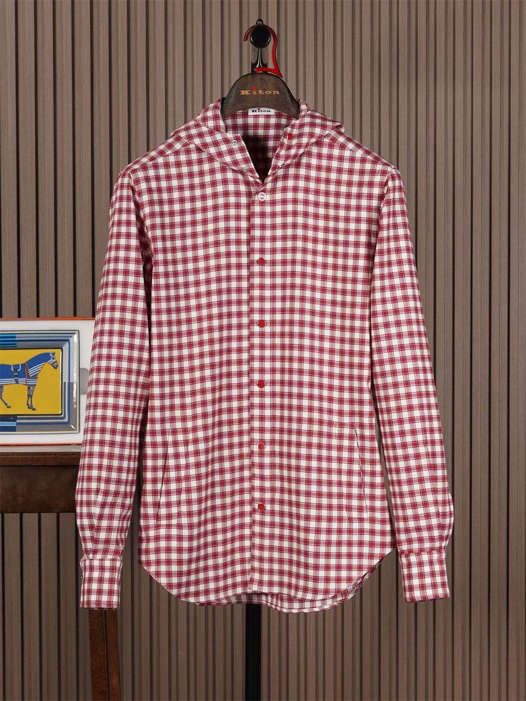 Kiton Kiton Hooded Flannel Jacket Sale Size US S / EU 44-46 / 1 - 1 Thumbnail