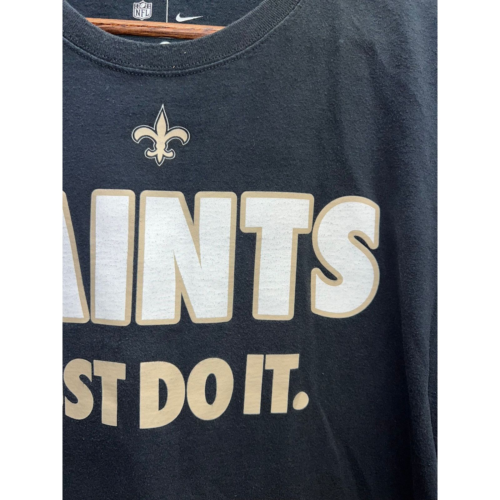 Nike New Orleans Saints Shirt Nike Just Do it Black Sports Tee XL Size US XL / EU 56 / 4 - 4 Thumbnail
