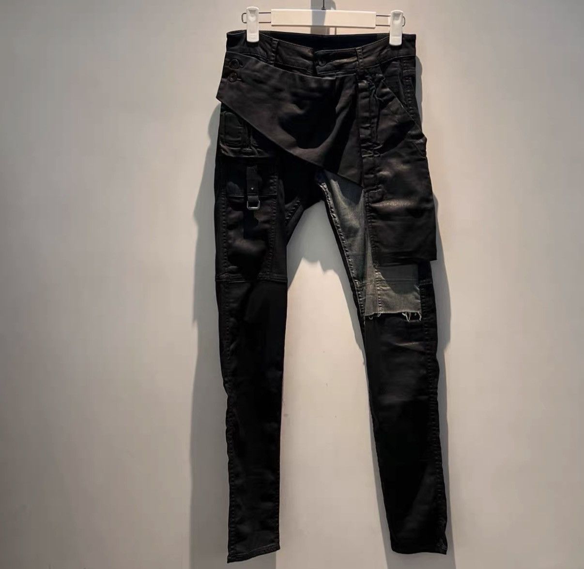 Rick Owens Rick Owens Drkshdw Paneled Diagonal-Fly Pants Size US 28 / EU 44 - 1 Thumbnail