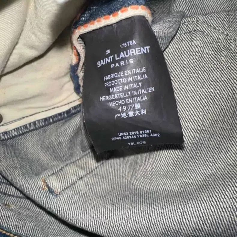 Saint Laurent Paris Saint Laurent Paris Classic Single Knee Cut-Out Washed Den Size US 28 / EU 44 - 5 Thumbnail