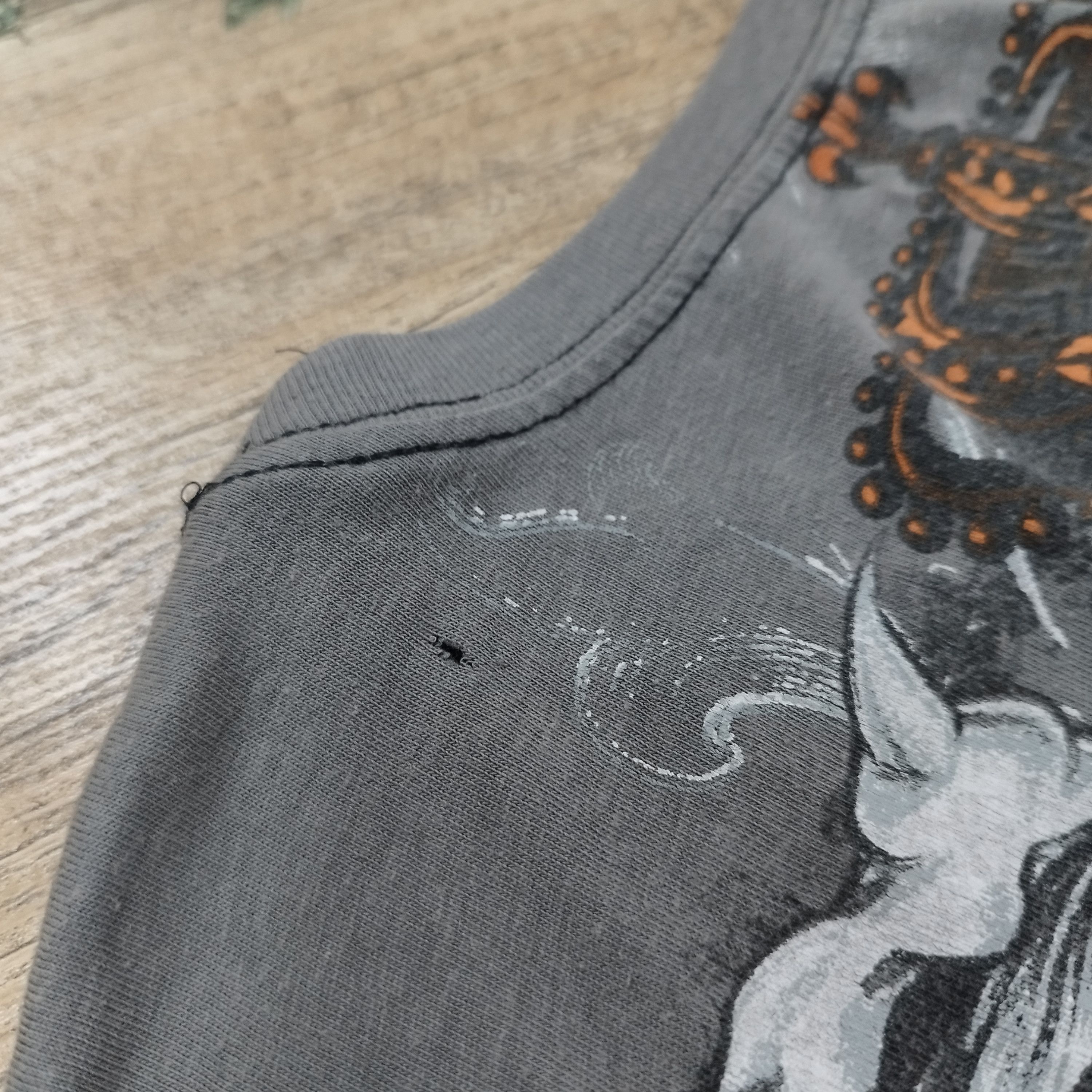 Vintage MMA Elite Layered Long Sleeve Shirt Y2K Grunge Skull Graphic Size US L / EU 52-54 / 3 - 12 Thumbnail