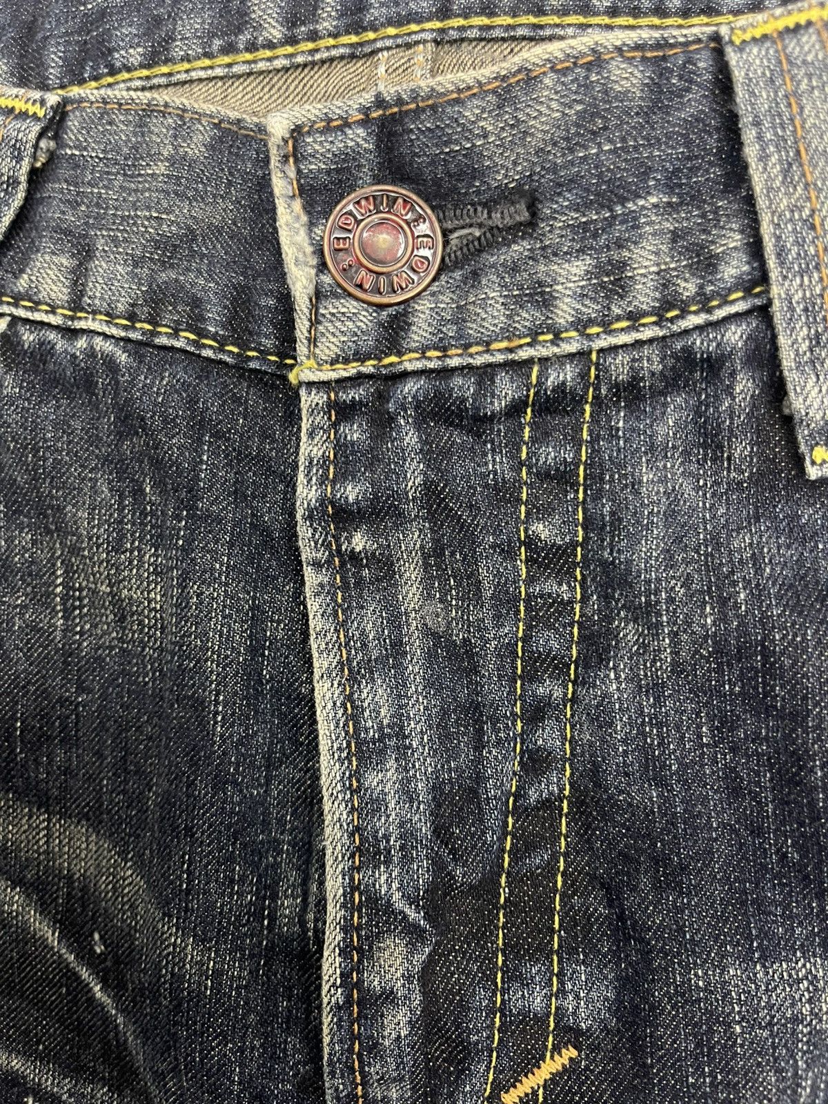 Edwin Flare Jeans Edwin 503 Blue Trip Boot Cut Low Rise Denim Size US 34 / EU 50 - 8 Thumbnail