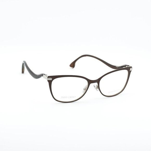 Jimmy Choo Jimmy Choo JC256 012R 00 Eyeglasses Brown/Silver 53mm Frame Size ONE SIZE - 1 Thumbnail