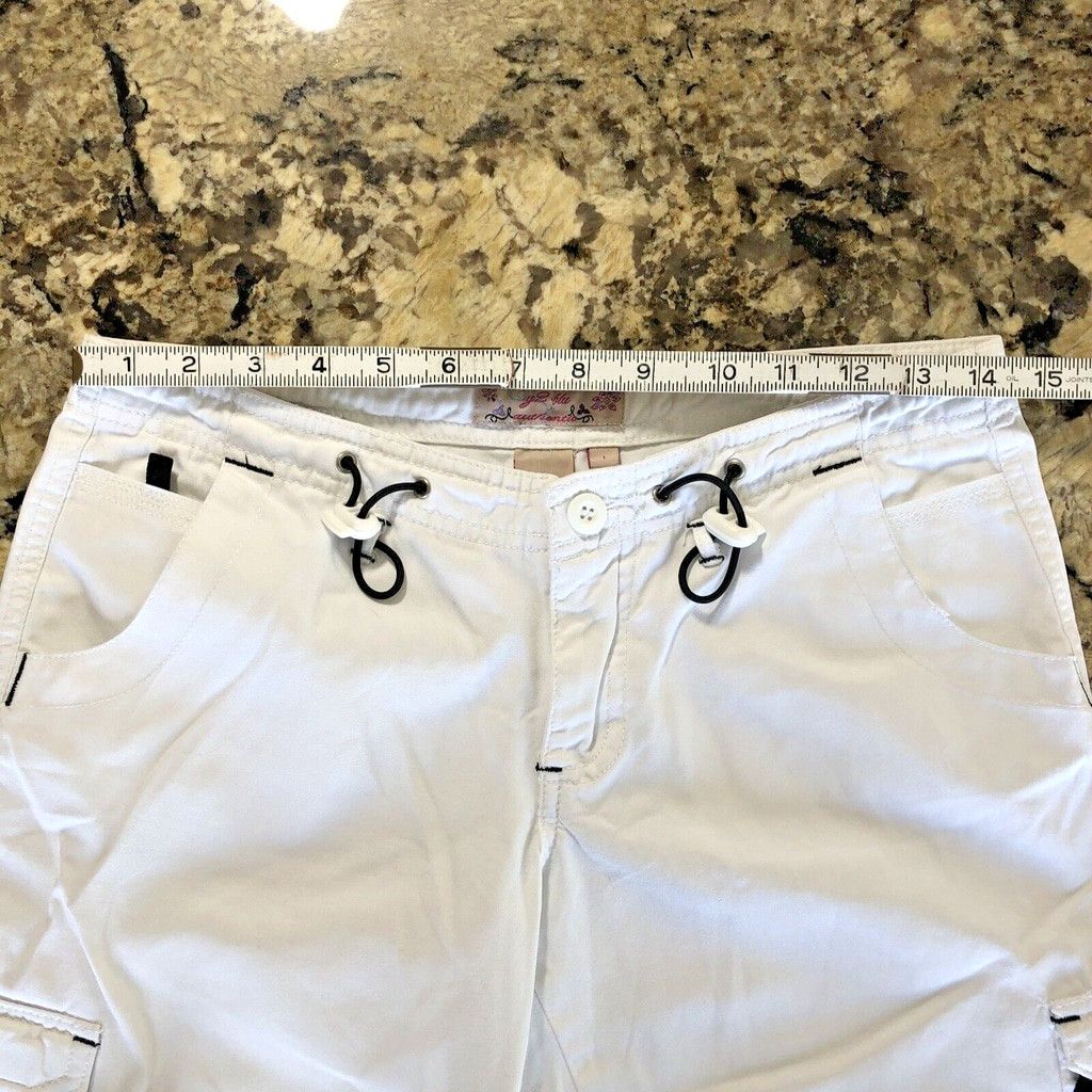 Other Size 1 Y2 Blu Womens Capri White Adjustable Waist Cargo Size 28" / US 6 / IT 42 - 4 Thumbnail