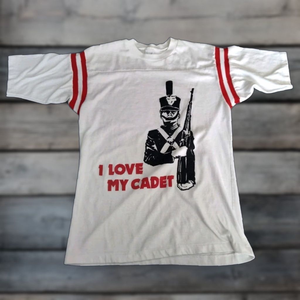 Vintage VINTAGE Artex Tee Shirt "Love My Cadet" White Medium USA Made Single Stitch Size US M / EU 48-50 / 2 - 1 Thumbnail