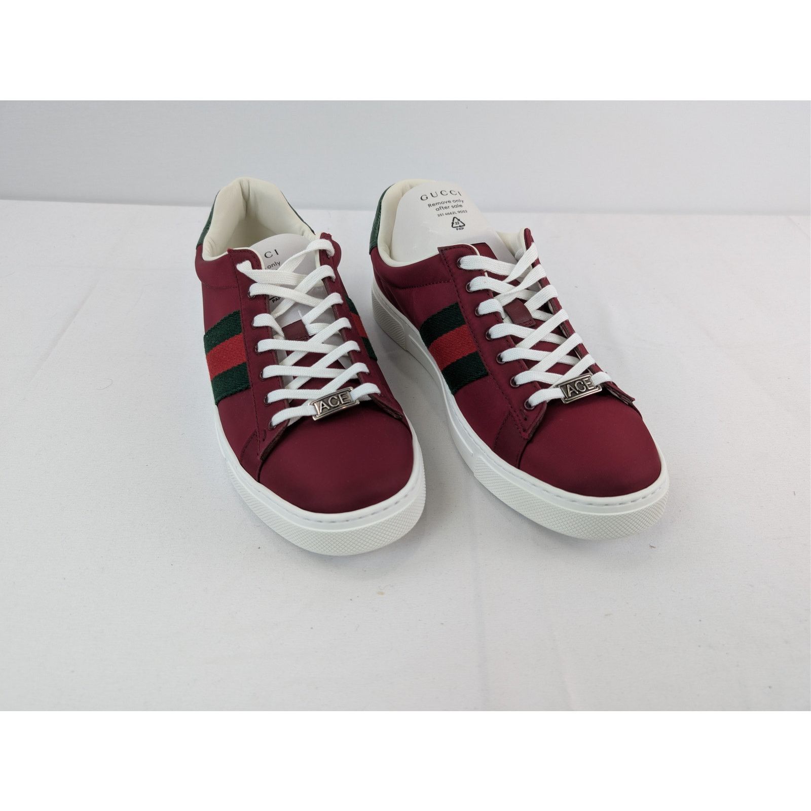 Gucci o1rshd1 Ace leather-trimmed sneakers in Red Size US 9.5 / EU 42-43 - 6 Thumbnail