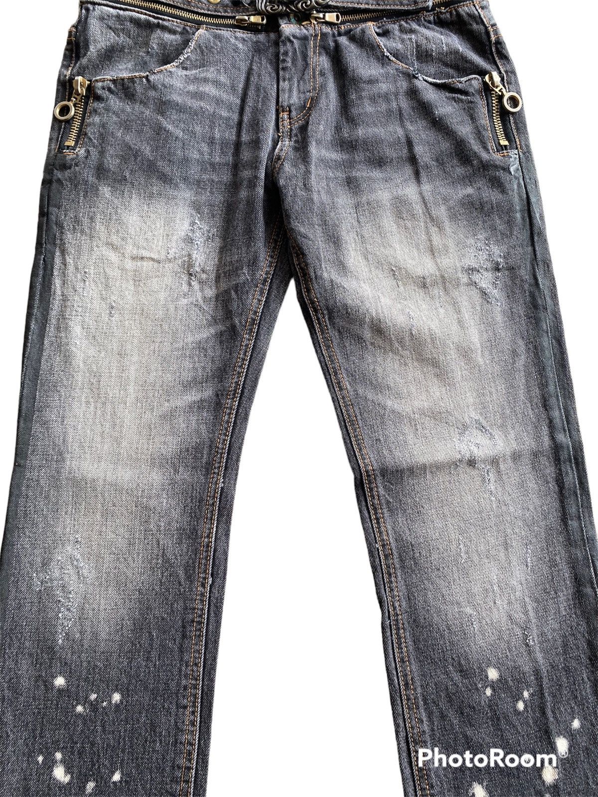 Hysteric Glamour × If Six Was Nine × Le Grande Bleu (L.G.B.) Japanese Vintage Heritage Stone Punk Black Jeans Size US 30 / EU 46 - 5 Thumbnail