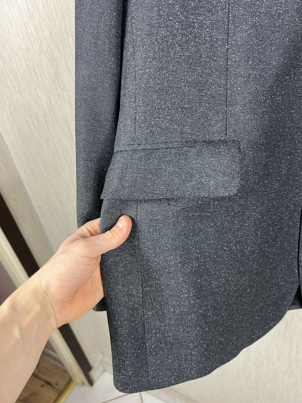 Burberry Burberry London wool silk gradient grey spray blazer jacket Size 54R - 10 Thumbnail