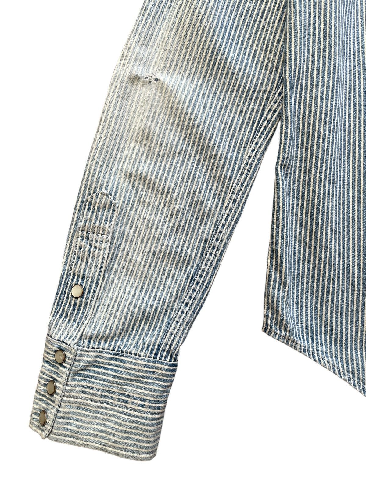 Number (N)ine Number (N)ine S08-NNS001C Zippo Hickory Denim Shirt Size US S / EU 44-46 / 1 - 15 Thumbnail
