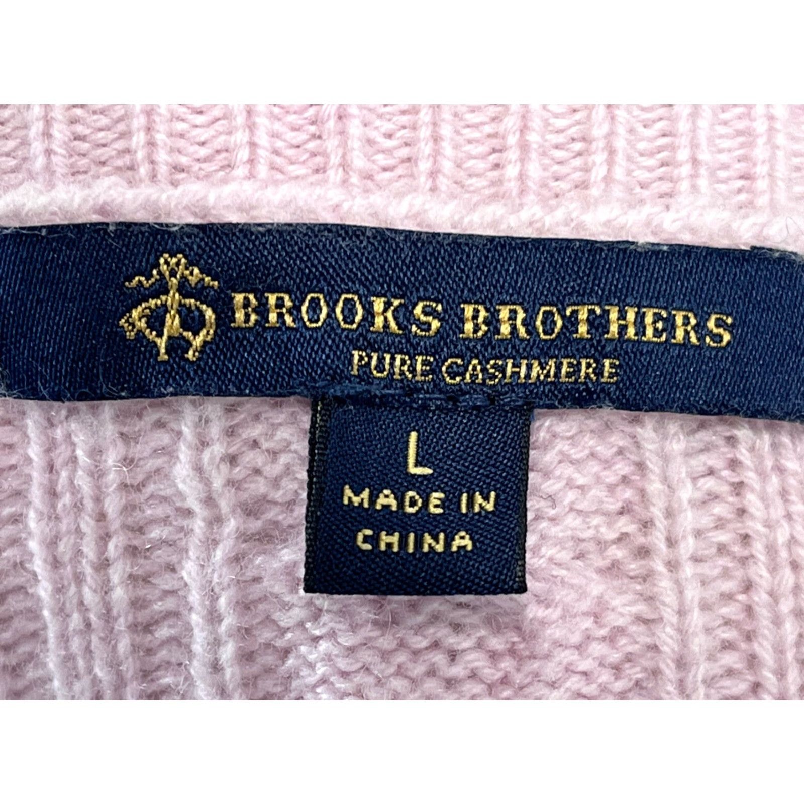 Brooks Brothers Brooks Brothers Cashmere Sweater Womens Long Sleeve Pullover Size L Pink Cableknit Size L / US 10 / IT 46 - 7 Thumbnail