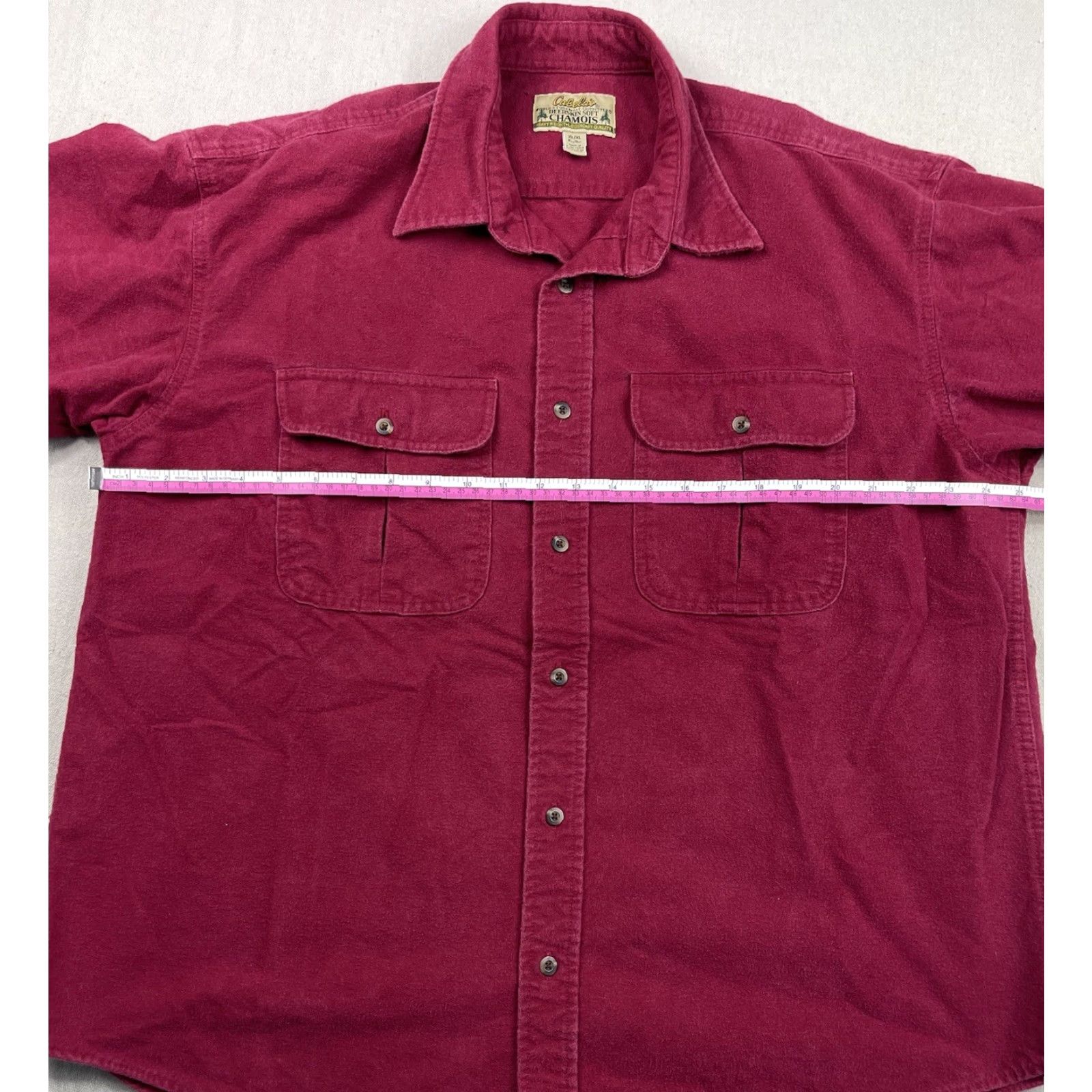 Vintage Cabela's Shirt Men XL Red Chamois Flannel Button-Up Vintage Outdoors Long Sleeve Size US XL / EU 56 / 4 - 4 Thumbnail