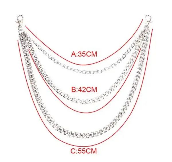 Jewelry Multilayer Punk Street Trouser Chain Size ONE SIZE - 5 Thumbnail