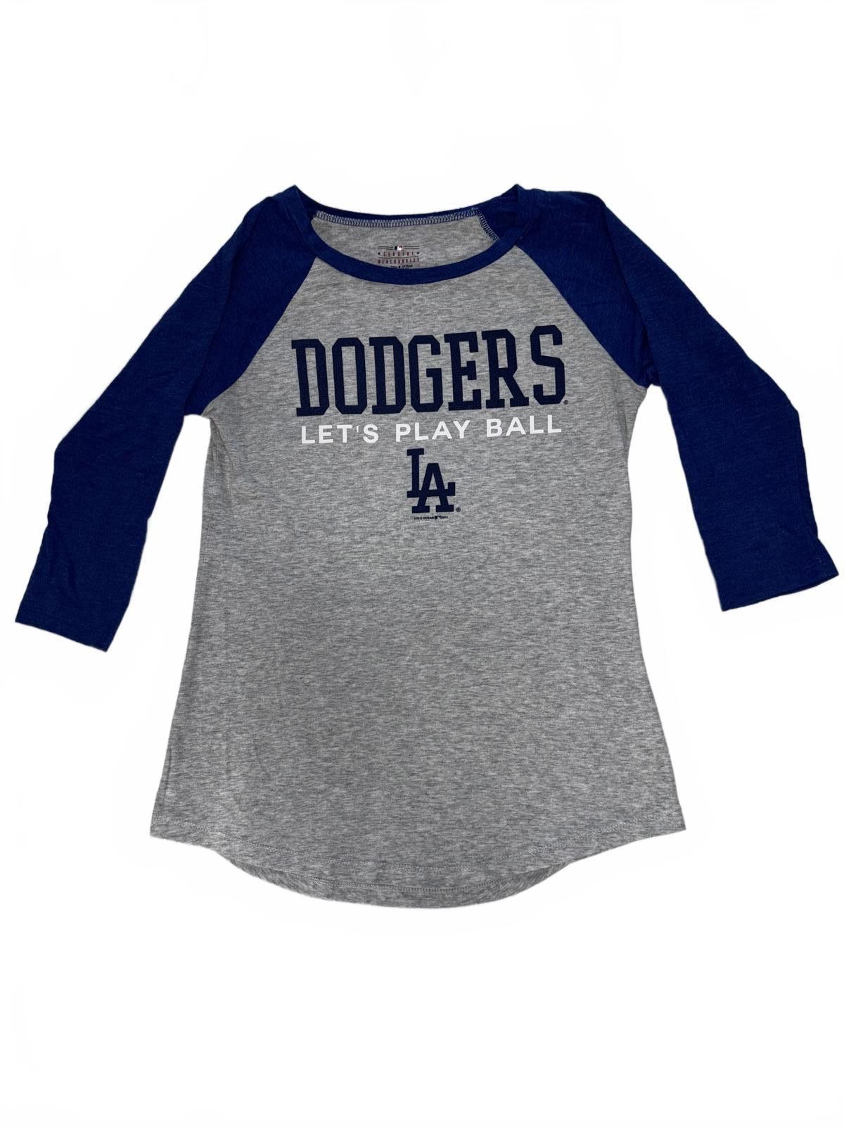 Designer Los Angeles Dodgers Women's Raglan Tee - Let's Play Ball Size XS / US 0-2 / IT 36-38 - 1 Thumbnail