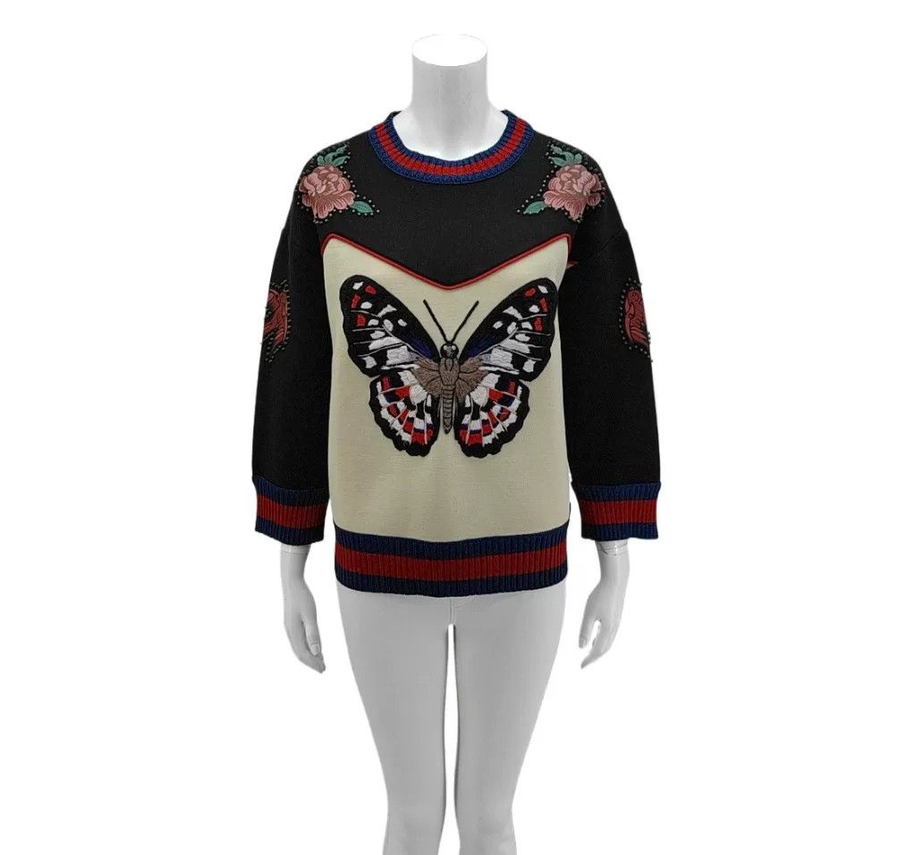 Gucci Gucci Hand-Embroidered Space Cotton Sweatshirt M Size US M / EU 48-50 / 2 - 1 Thumbnail