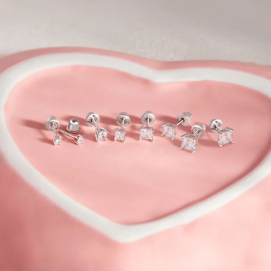 Other My First Princess Solitaire Baby Earrings Size ONE SIZE - 2 Thumbnail