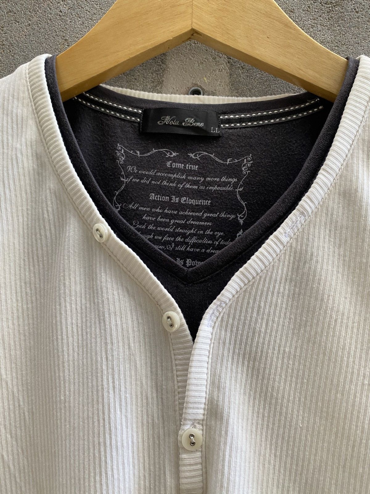 If Six Was Nine × Japanese Brand × Le Grande Bleu (L.G.B.) 2000s NotaBene - Short Sleeve Fine Stripe Pattern Size US L / EU 52-54 / 3 - 3 Thumbnail