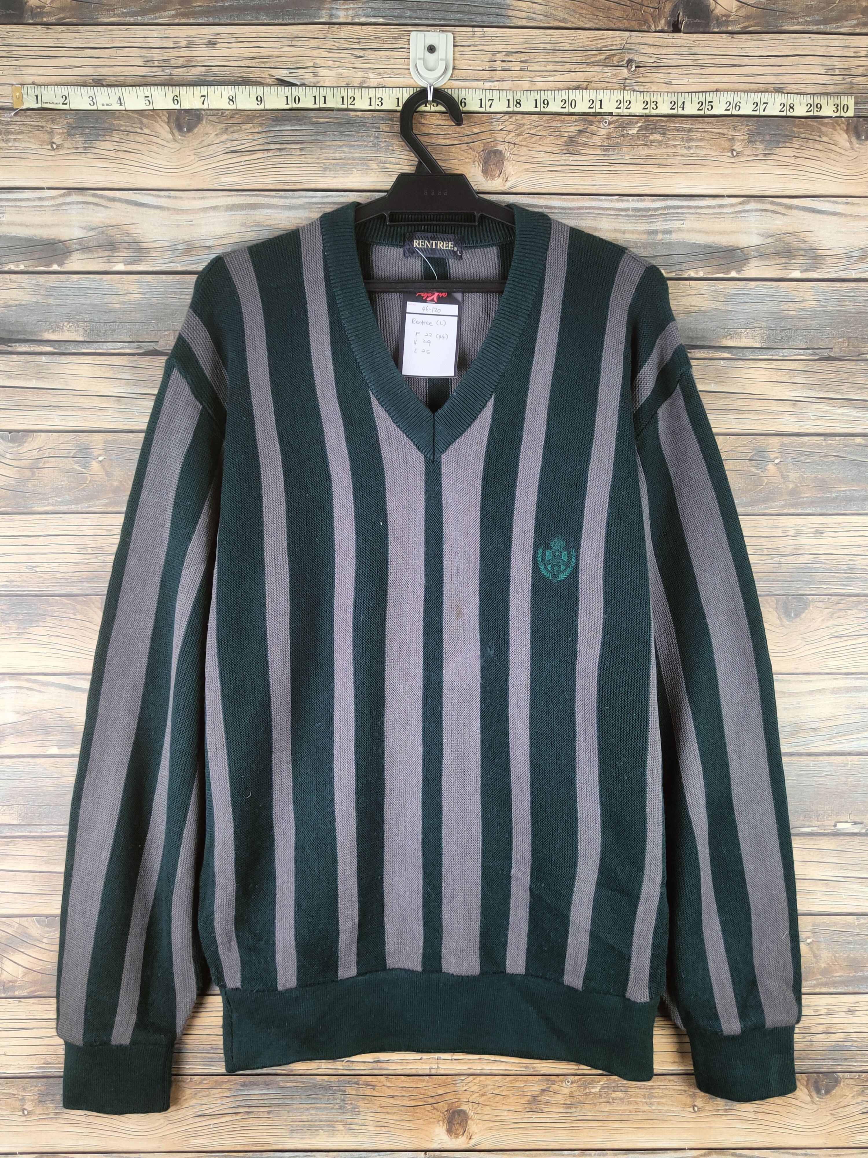 Japanese Brand DL Rentree Green Knitwear Sweatshirts #46-120 Size US L / EU 52-54 / 3 - 1 Thumbnail