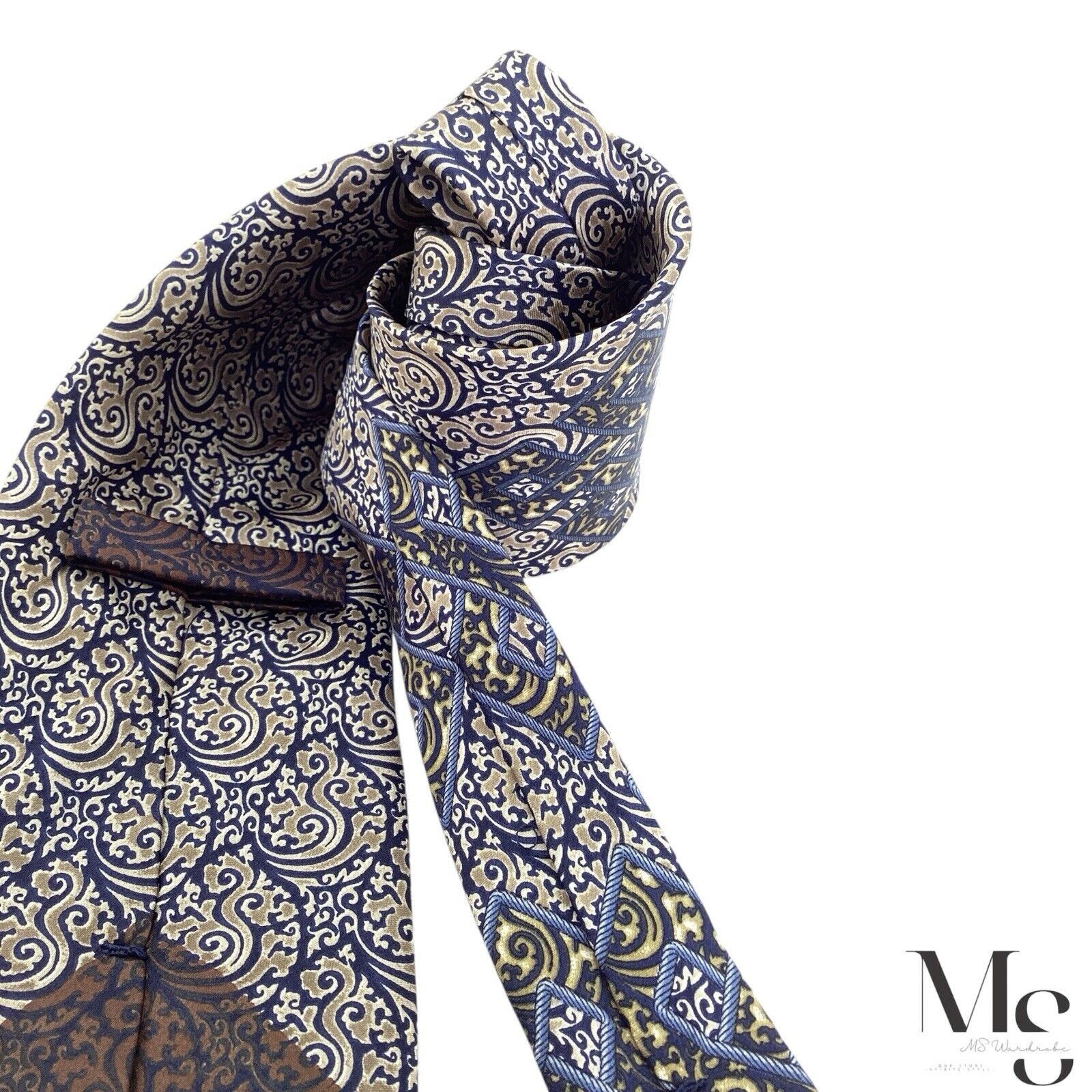Gianfranco Ferre GIANFRANCO FERRE XL Brown Baroque Print Silk Tie Made In Ita Size ONE SIZE - 5 Thumbnail