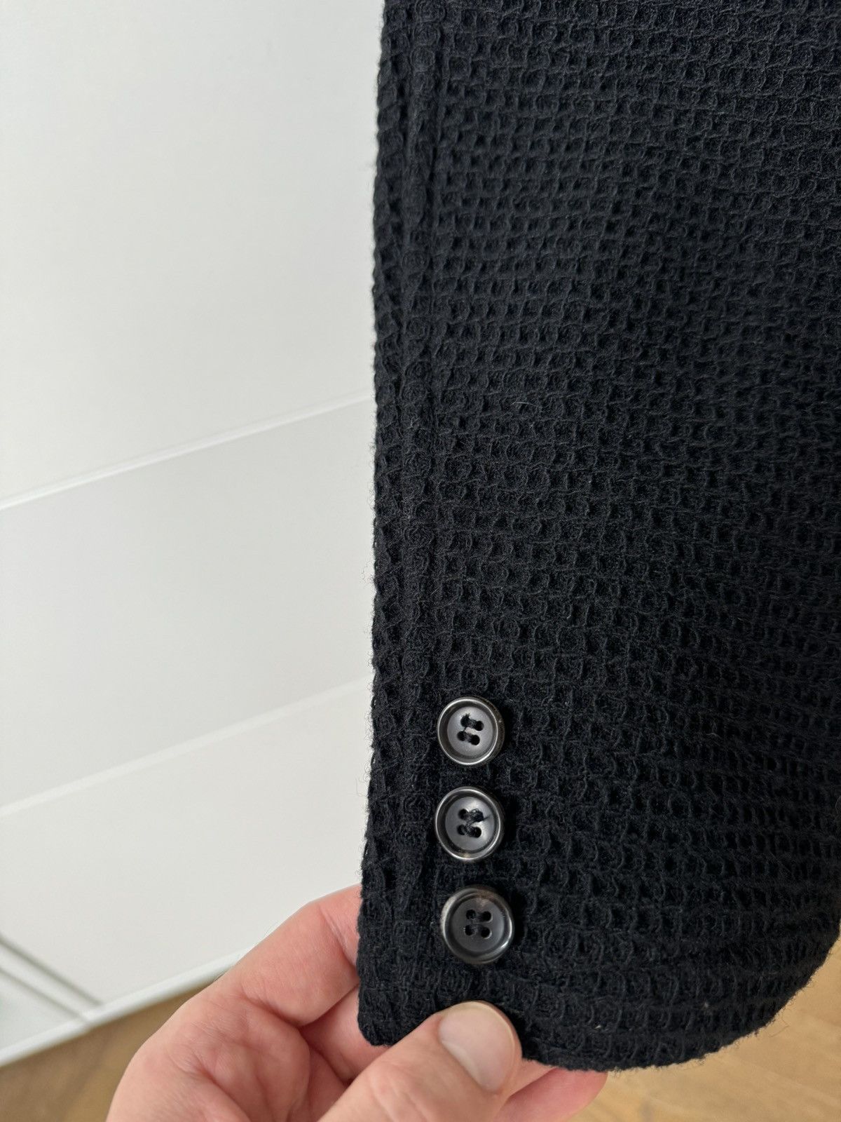 Comme des Garcons Homme [L] Wool Blazer in Black (FW00) Size US L / EU 52-54 / 3 - 4 Thumbnail