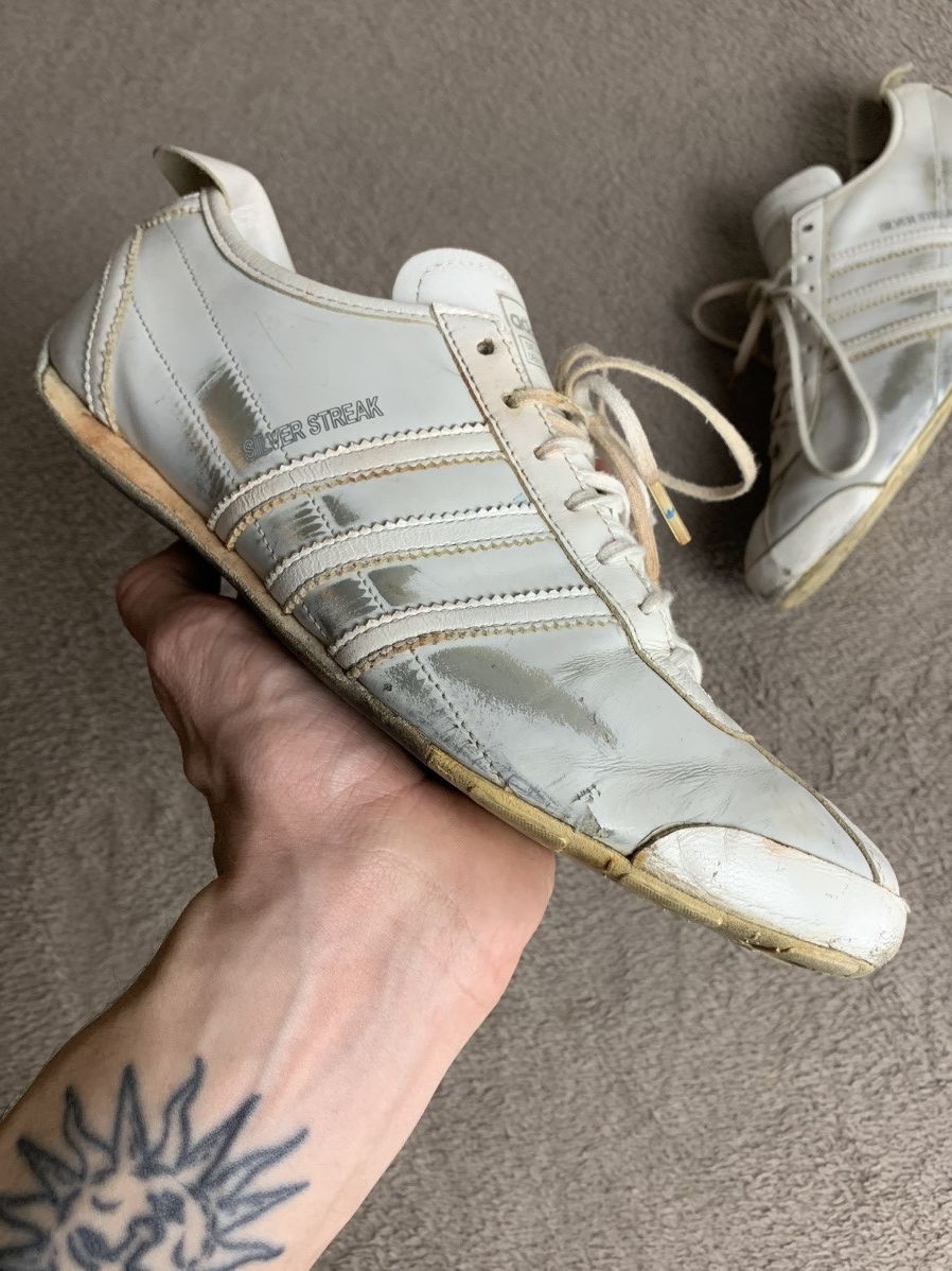 Japanese Brand Y2K Adidas Silver Streak Leather Shoes golden goose y-3 puma Size US 9 / IT 39 - 3 Thumbnail