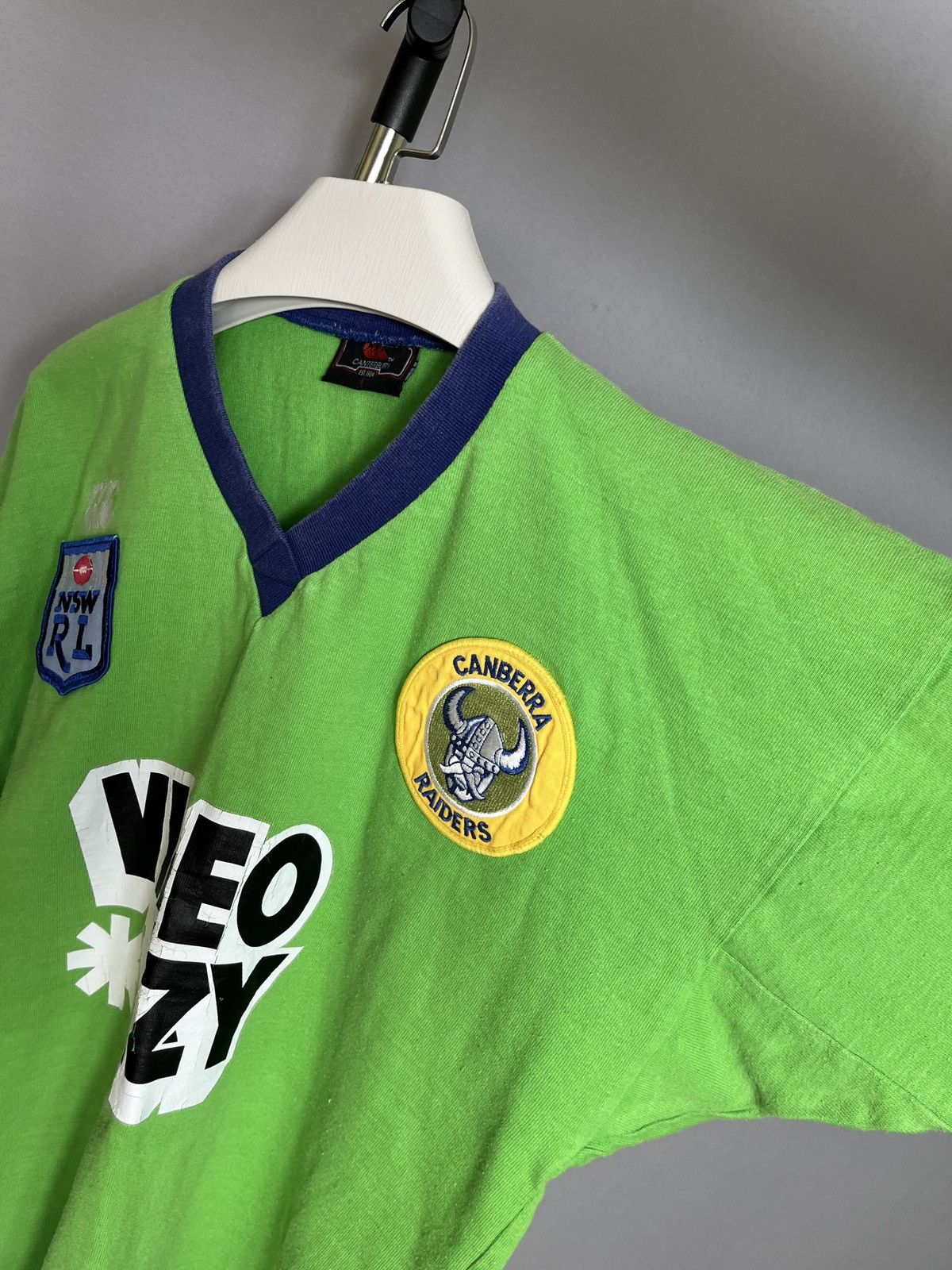 Sports Specialties 1990 1991 Canberra Raiders Rugby League Shirt Adults Cotton Size US L / EU 52-54 / 3 - 7 Thumbnail