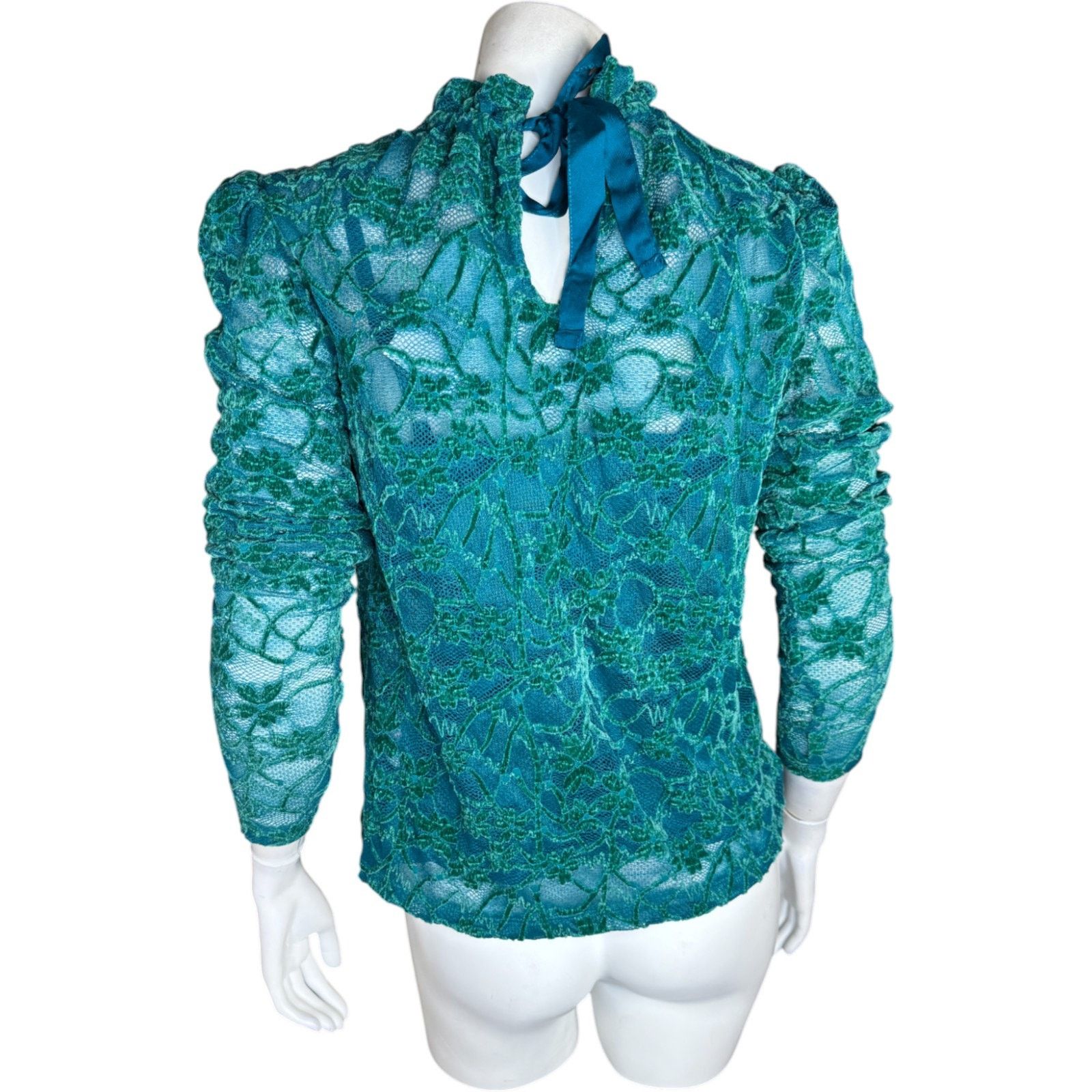 Other G Giuliana Teal Lace Cami Tank Top Adjustable Straps XS Size XS / US 0-2 / IT 36-38 - 2 Thumbnail