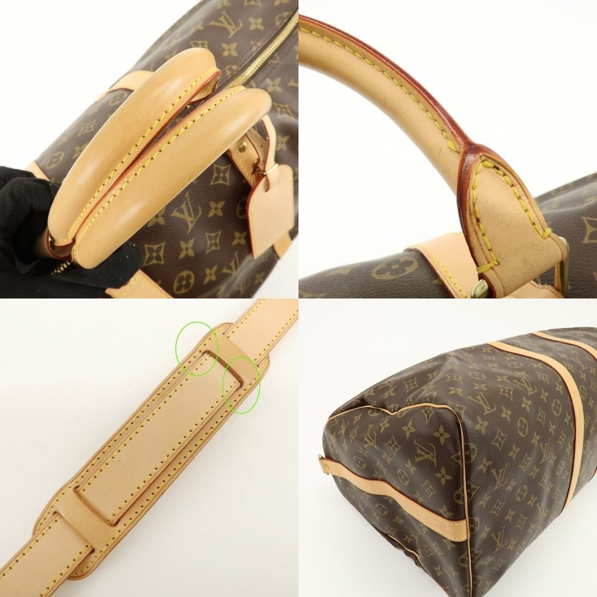 Louis Vuitton Louis Vuitton Monogram Keepall Bandouliere 55 Duffle Bag Size ONE SIZE - 4 Thumbnail
