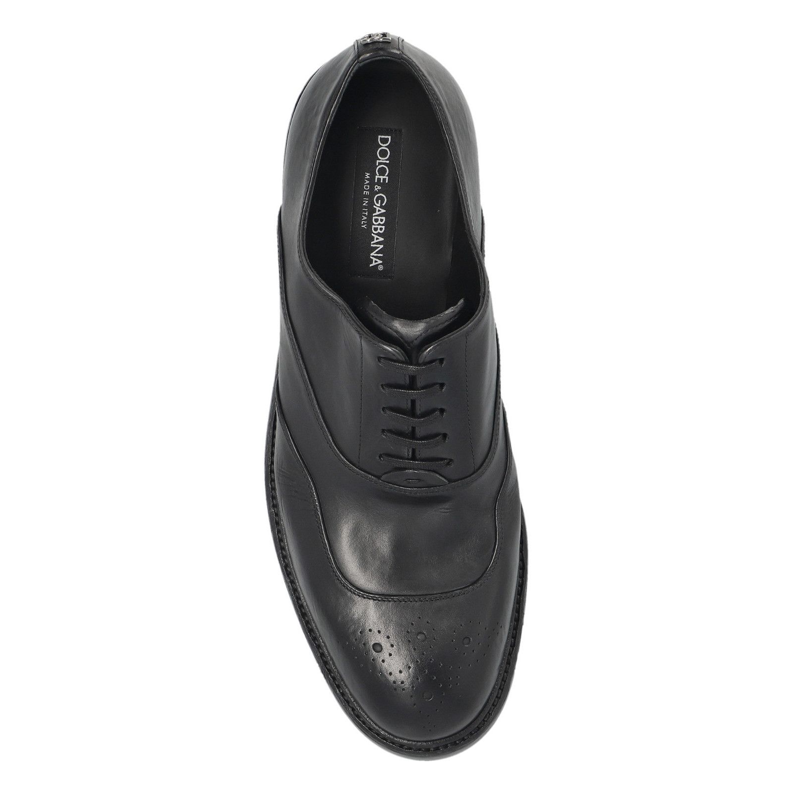 DOLCE&GABBANA Vintage Black Leather Elegant Shoes New & Auth