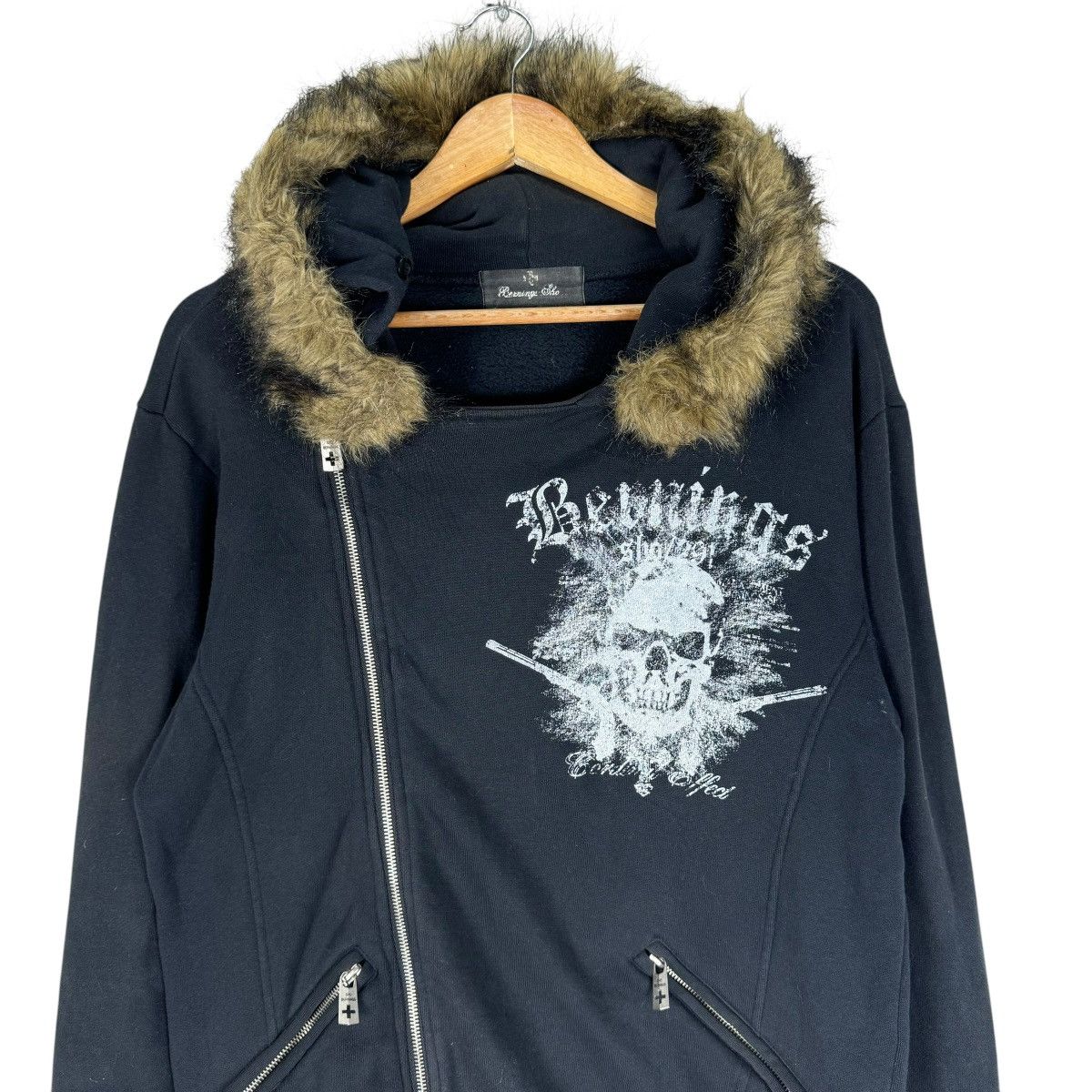 If Six Was Nine ☀️BERNINGS SHO HOODIE FUR SKULL SWEATSHIRT Size US L / EU 52-54 / 3 - 3 Thumbnail