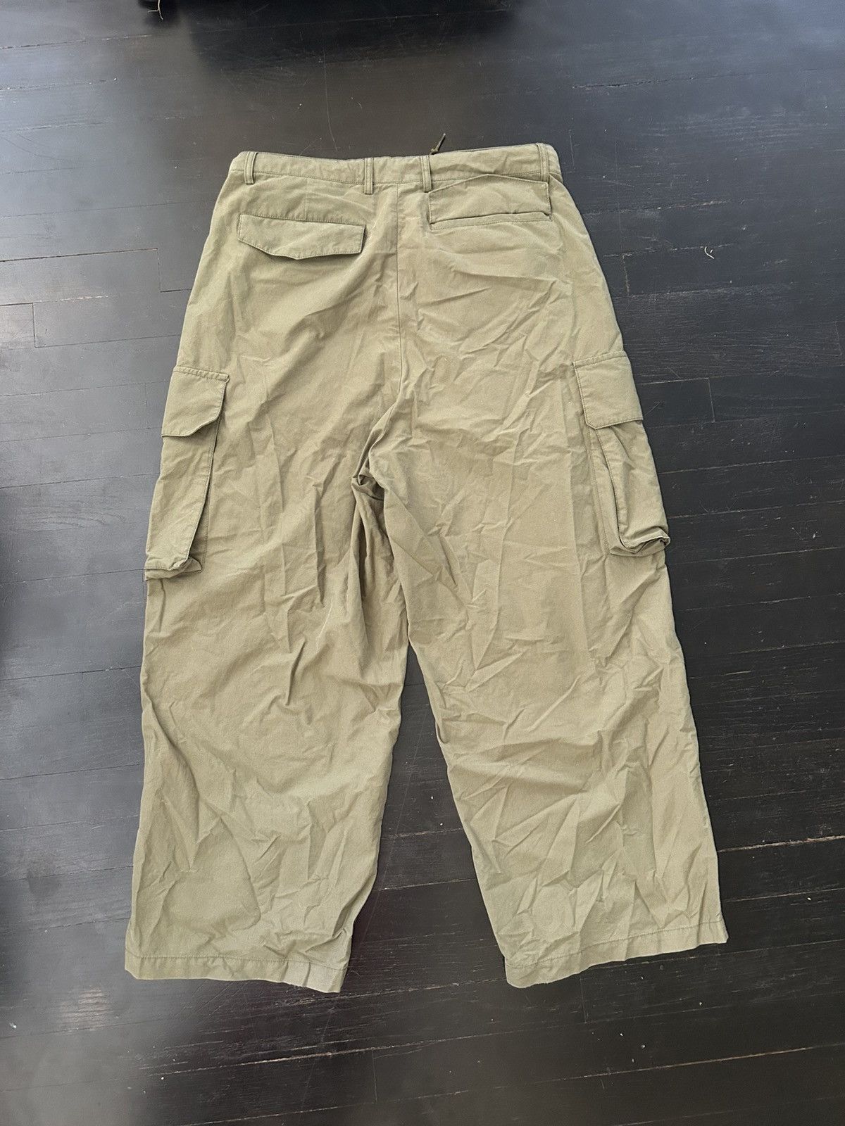 Vintage Army green baggy cargos wide leg Size US 30 / EU 46 - 2 Thumbnail