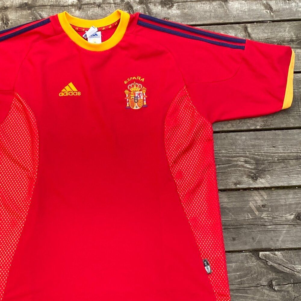 Adidas × Vintage Vintage 2002 Adidas Spain Home Football Soccer Jersey Large Size US L / EU 52-54 / 3 - 1 Thumbnail