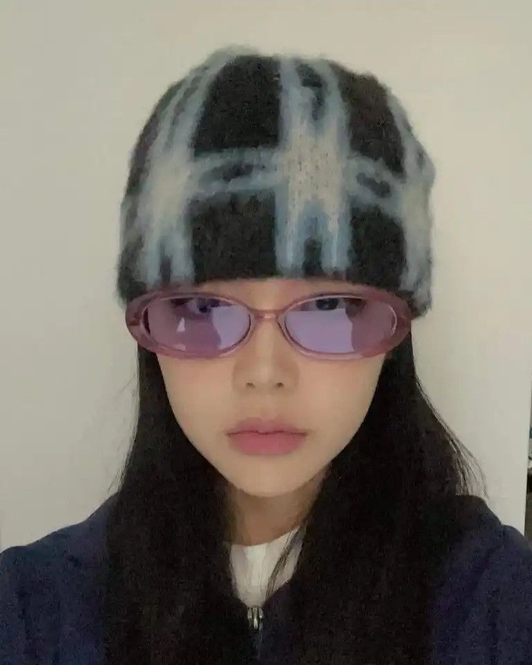 Vintage Personality Versatile Star Plaid Pattern Knit Hat Size ONE SIZE - 1 Thumbnail