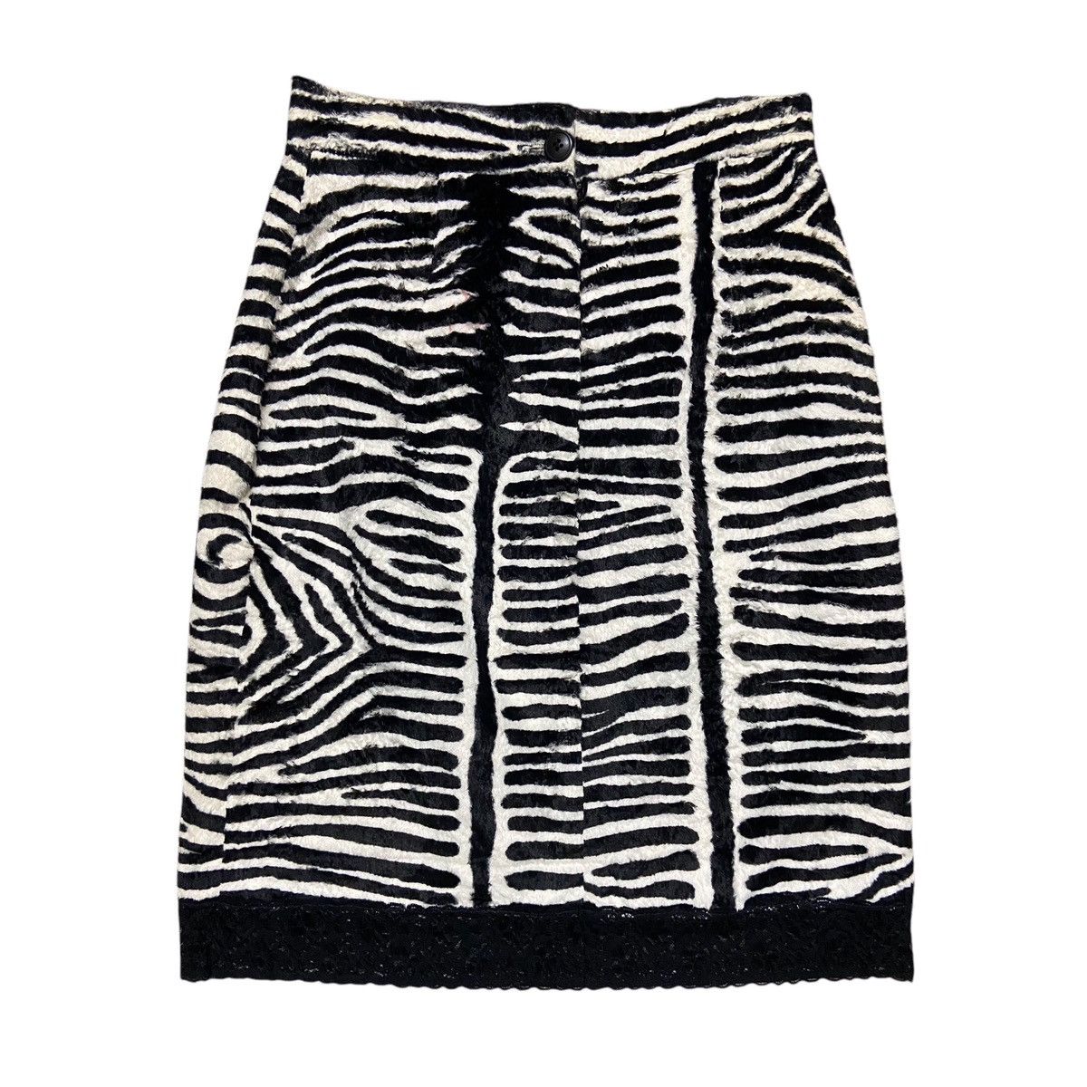Designer × Vintage Lea Rome Paris Zebra Skirt Size 25" / US 0 / IT 36 - 2 Thumbnail