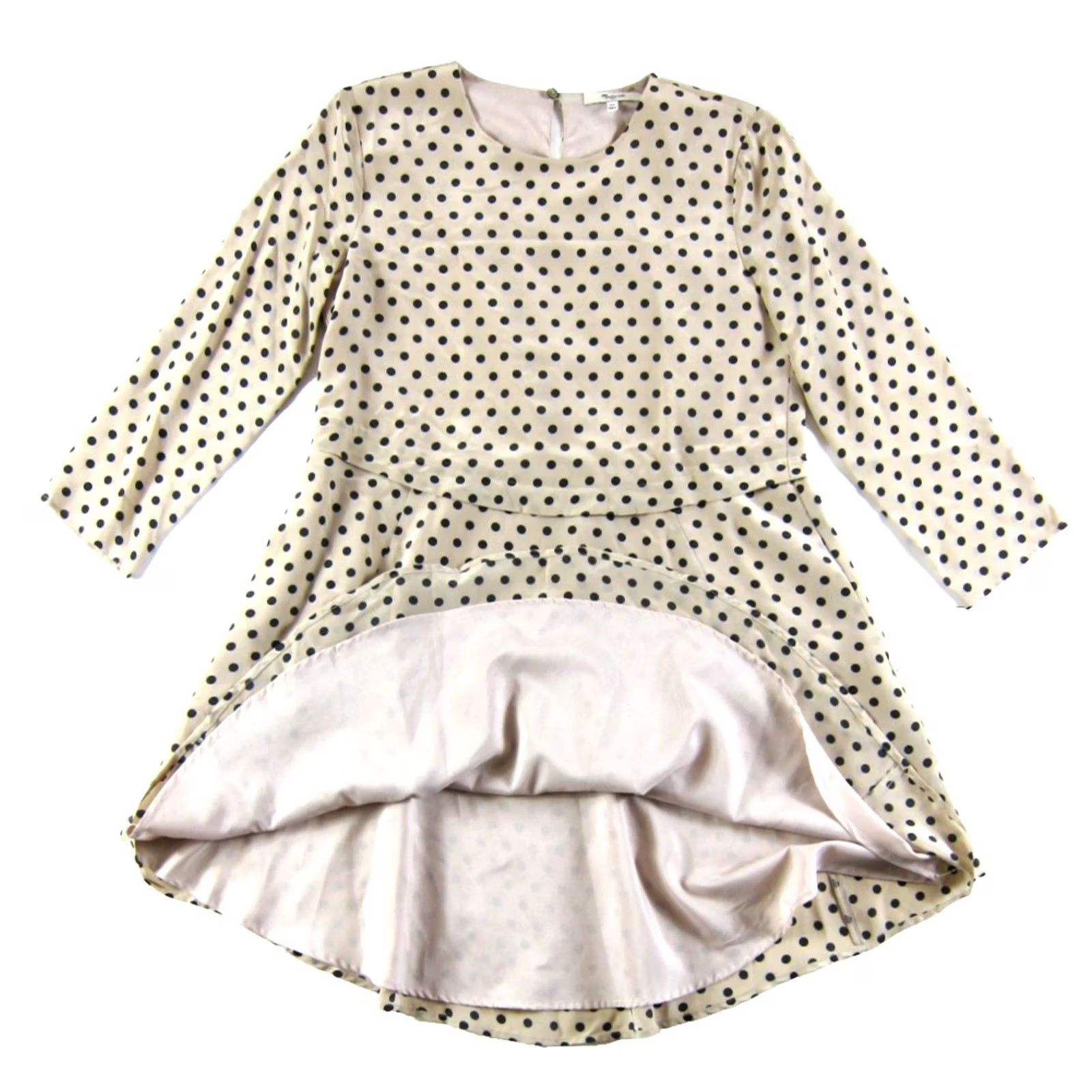 Madewell Madewell Black Ivory Polka Dot Pocket Ruffle Sleeve Smock Dress XL Size XS / US 0-2 / IT 36-38 - 4 Thumbnail