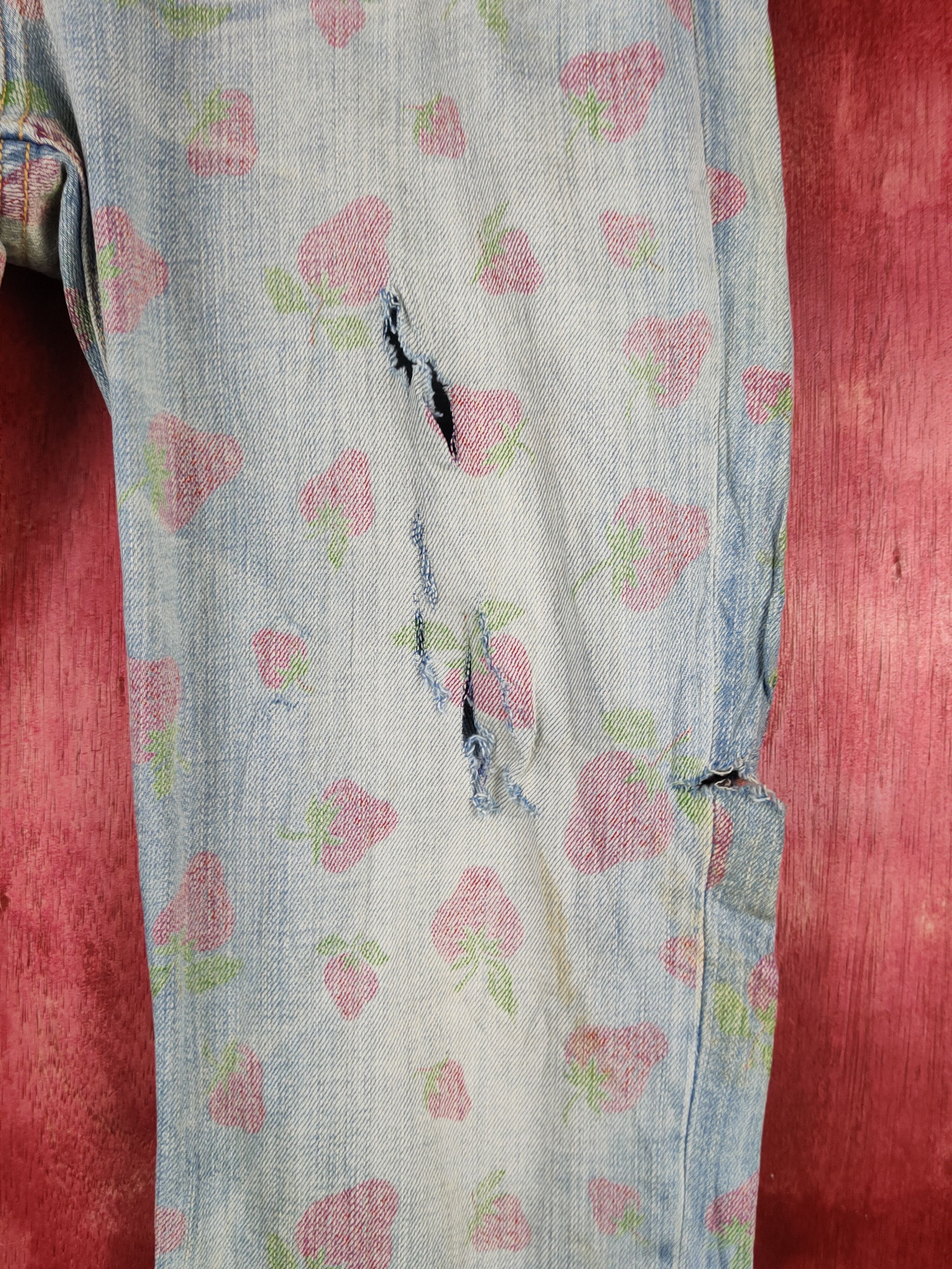 Current/Elliot Current Elliot strawberry faded Ripped Denim #S1537 Size 31" - 8 Thumbnail