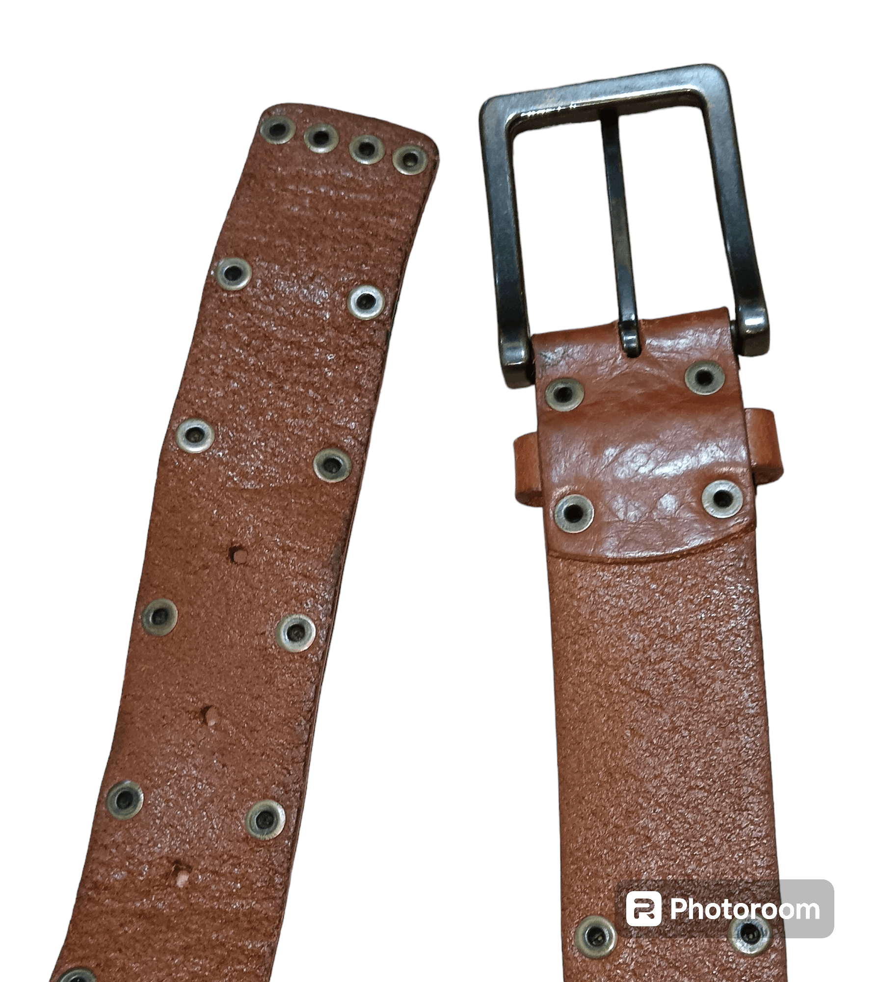 Japanese Brand JAPANESE BRAND BRASS STUDDED LEATHER BELT Size 34 - 2 Thumbnail