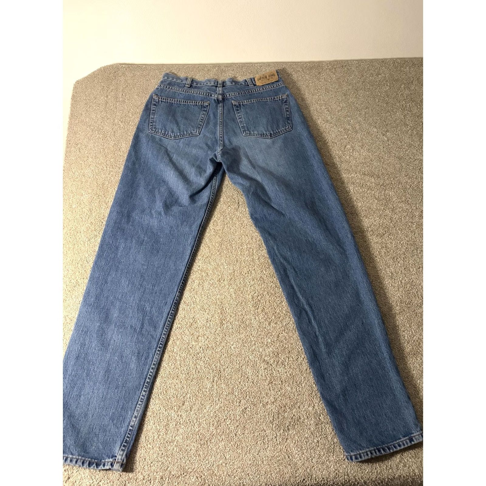 Gap VINTAGE Gap Blue Jeans Mens 34x30 Denim Straight Leg Regular Fit 90s Blue Jeans Pocket Logo Size US 34 / EU 50 - 5 Thumbnail