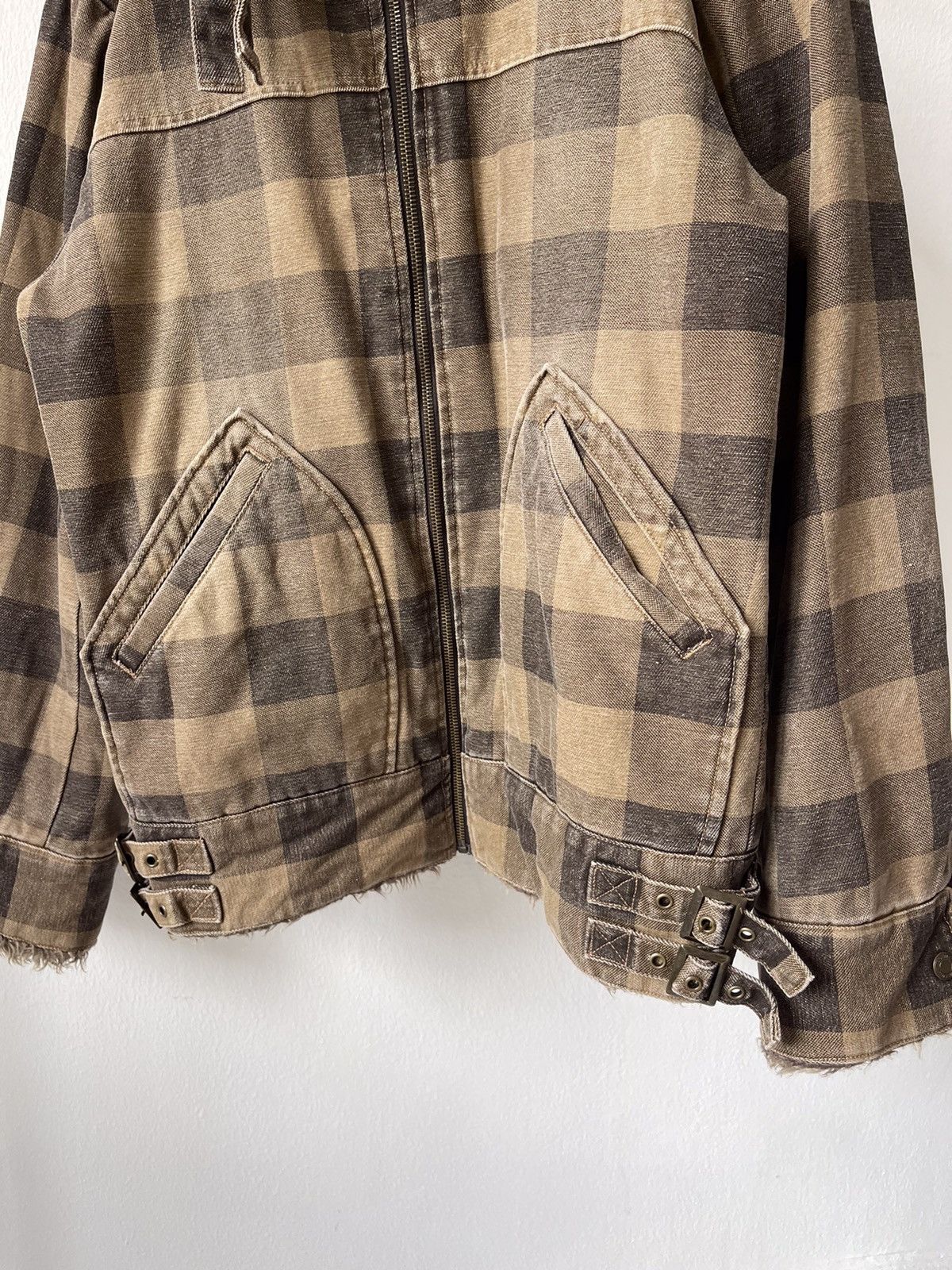 Vintage × Woolrich Woolen Mills 90s Woolrich Plaid Tartan Zip Jacket Size US L / EU 52-54 / 3 - 8 Thumbnail
