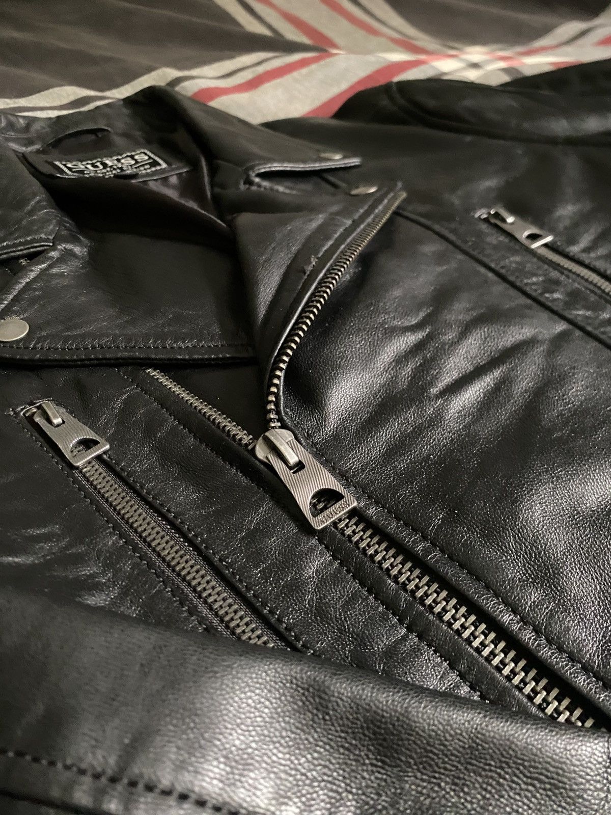 Guess LEATHER BIKER JACKET - BLACK Size US L / EU 52-54 / 3 - 4 Thumbnail