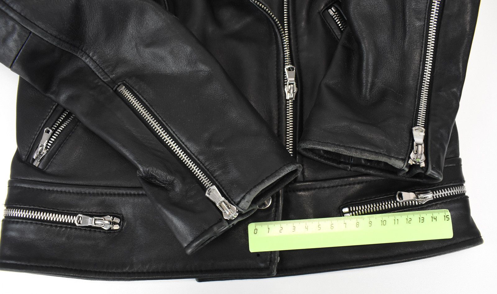Sandro SANDRO Jacket Women XS Cropped Leather Asymmetrical Zip Size XS / US 0-2 / IT 36-38 - 9 Thumbnail